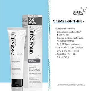 Foto 3 | Crema Aclaradora Para El Cabello Ultra Bond, 6 Ml, Levanta Más De 9 Niveles Y Envejece, Hermosa - Venta Internacional.