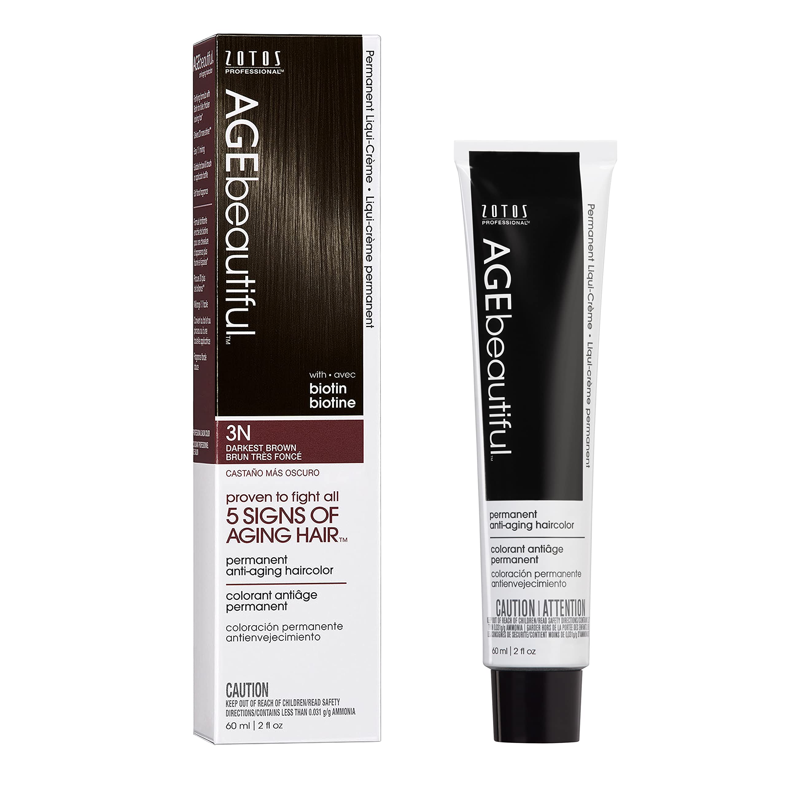 Tinte De Pelo Age Beautiful Permanent 3n Darkest Brown - Venta Internacional. $545
