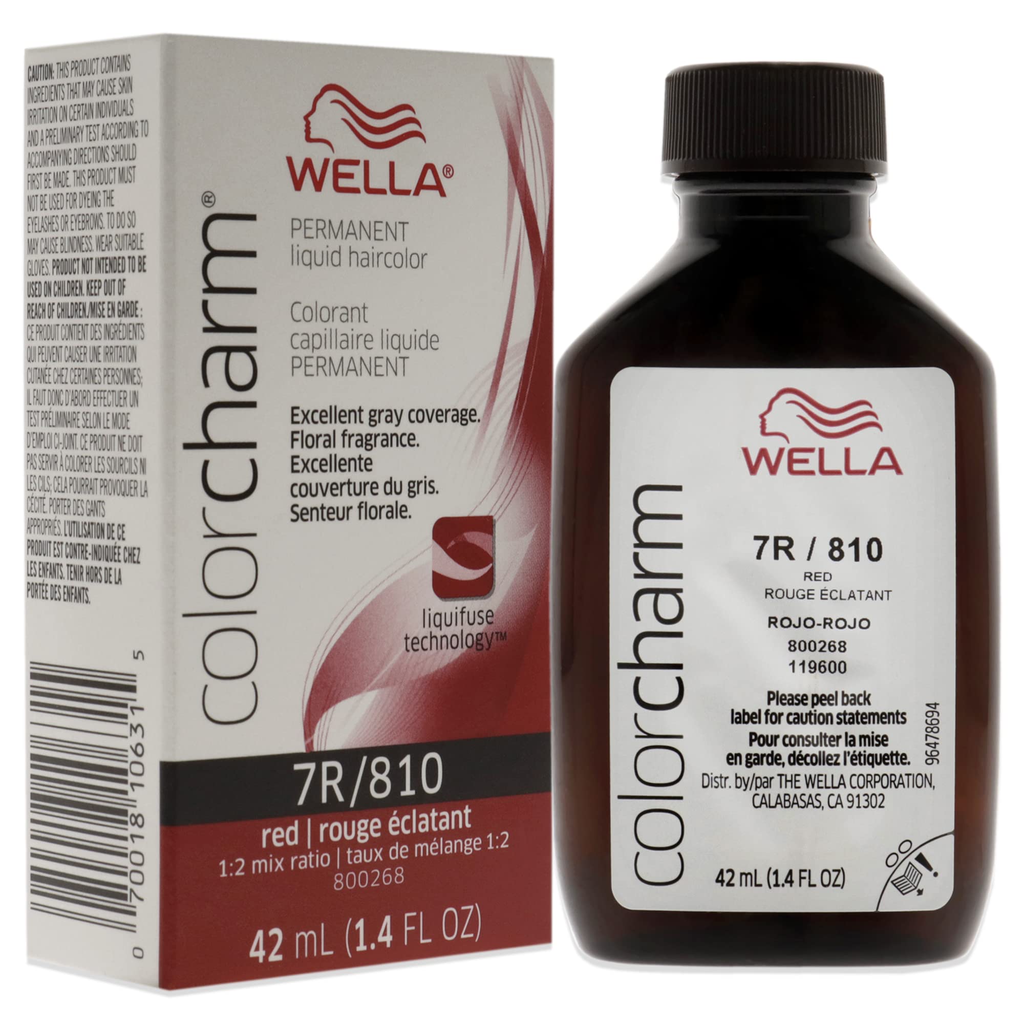 Foto 4 pulgar | Tinte De Pelo Wella Color Charm Líquido Permanente 7r/810 Rojo 40 Ml - Venta Internacional.