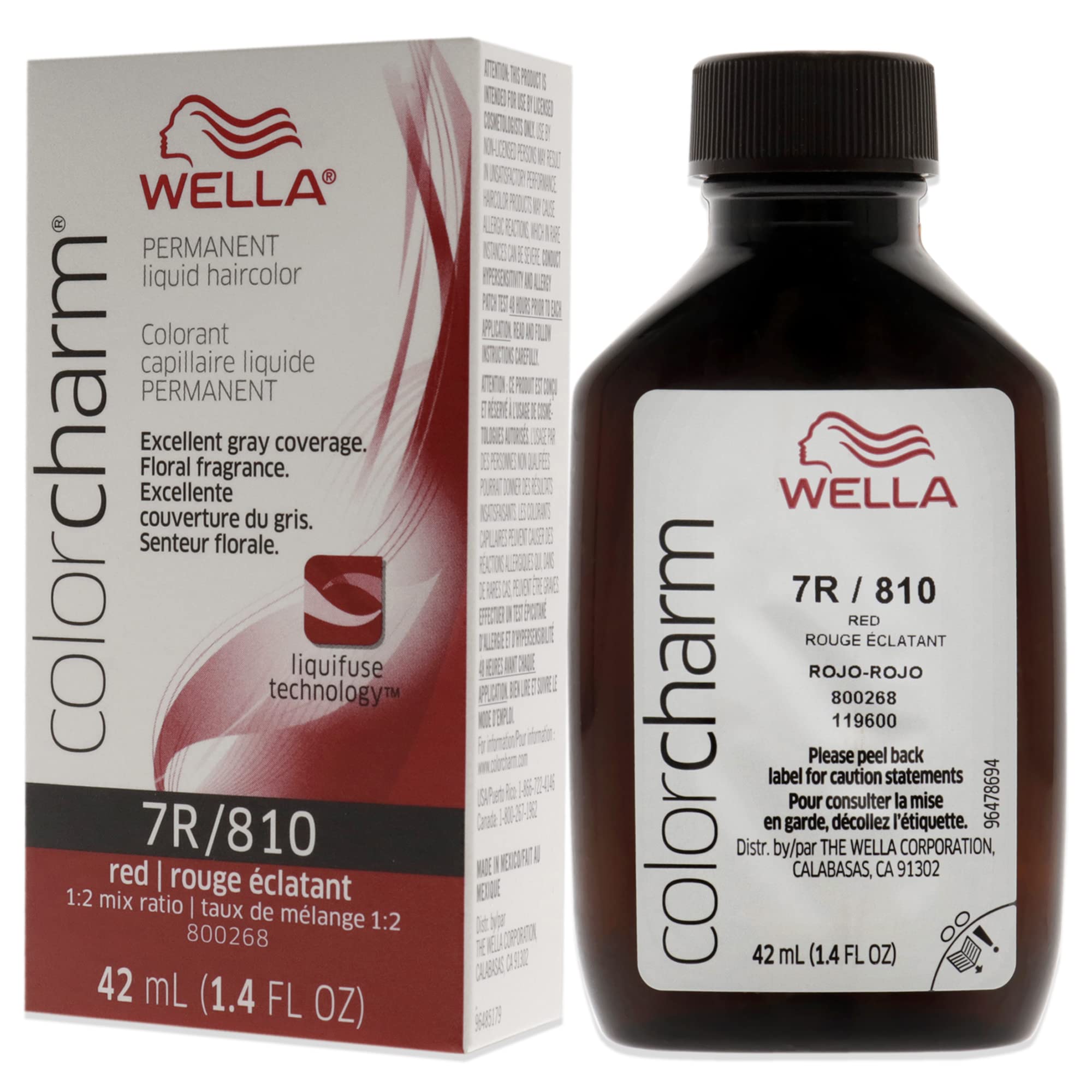 Foto 5 pulgar | Tinte De Pelo Wella Color Charm Líquido Permanente 7r/810 Rojo 40 Ml - Venta Internacional.
