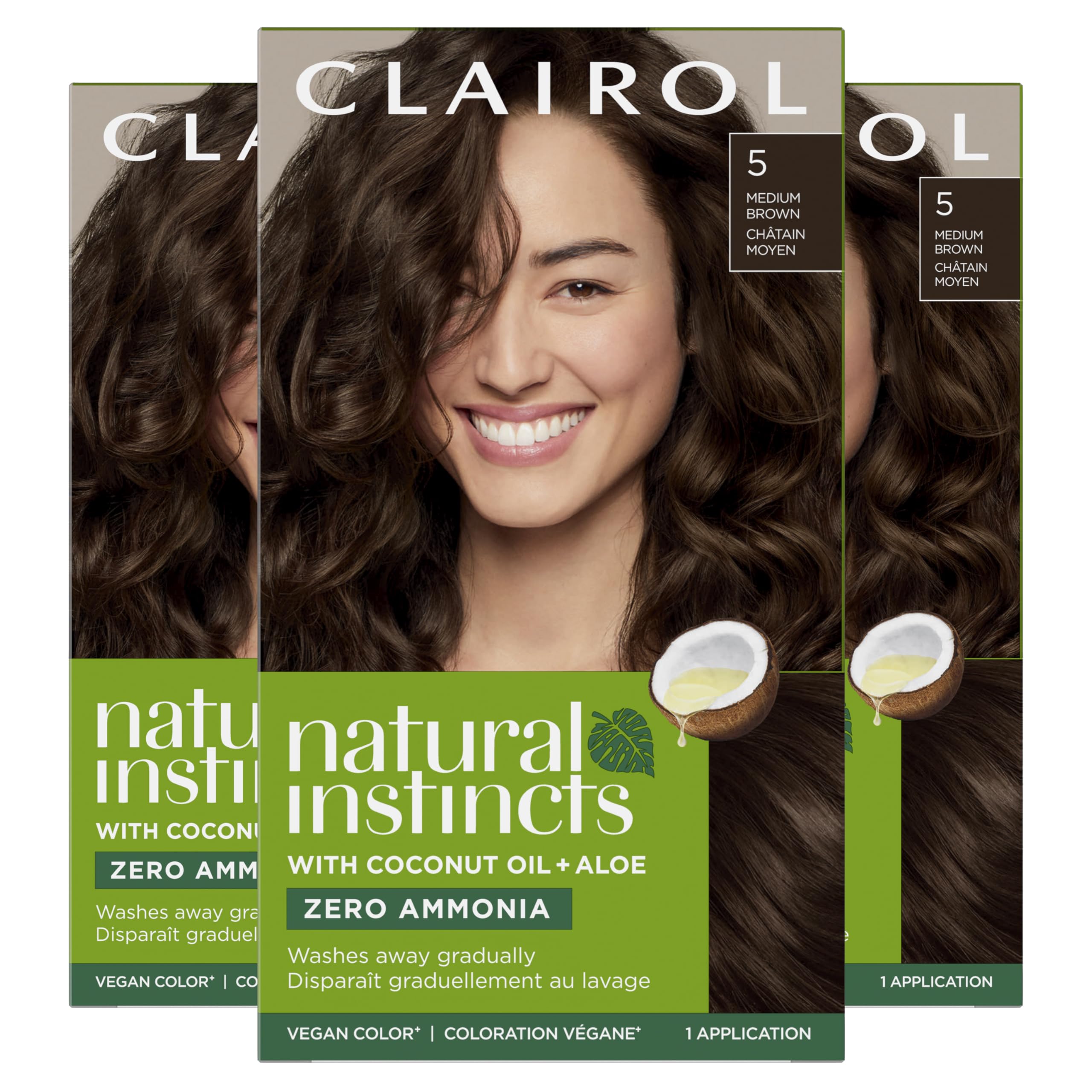 Tinte Para El Cabello Clairol Natural Instincts Demi-permanent 5 Marrón Medio - Venta Internacional.