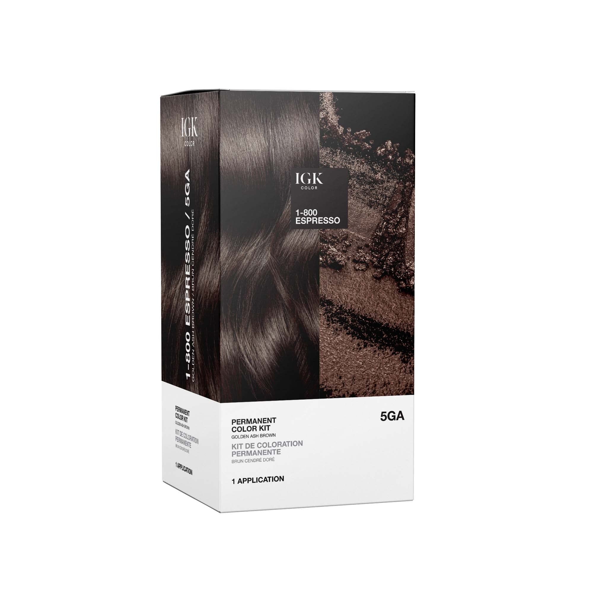 Foto 2 pulgar | Kit De Coloración De Cabello Igk Permanent 1-800 Espresso Golden Ash Brown - Venta Internacional.