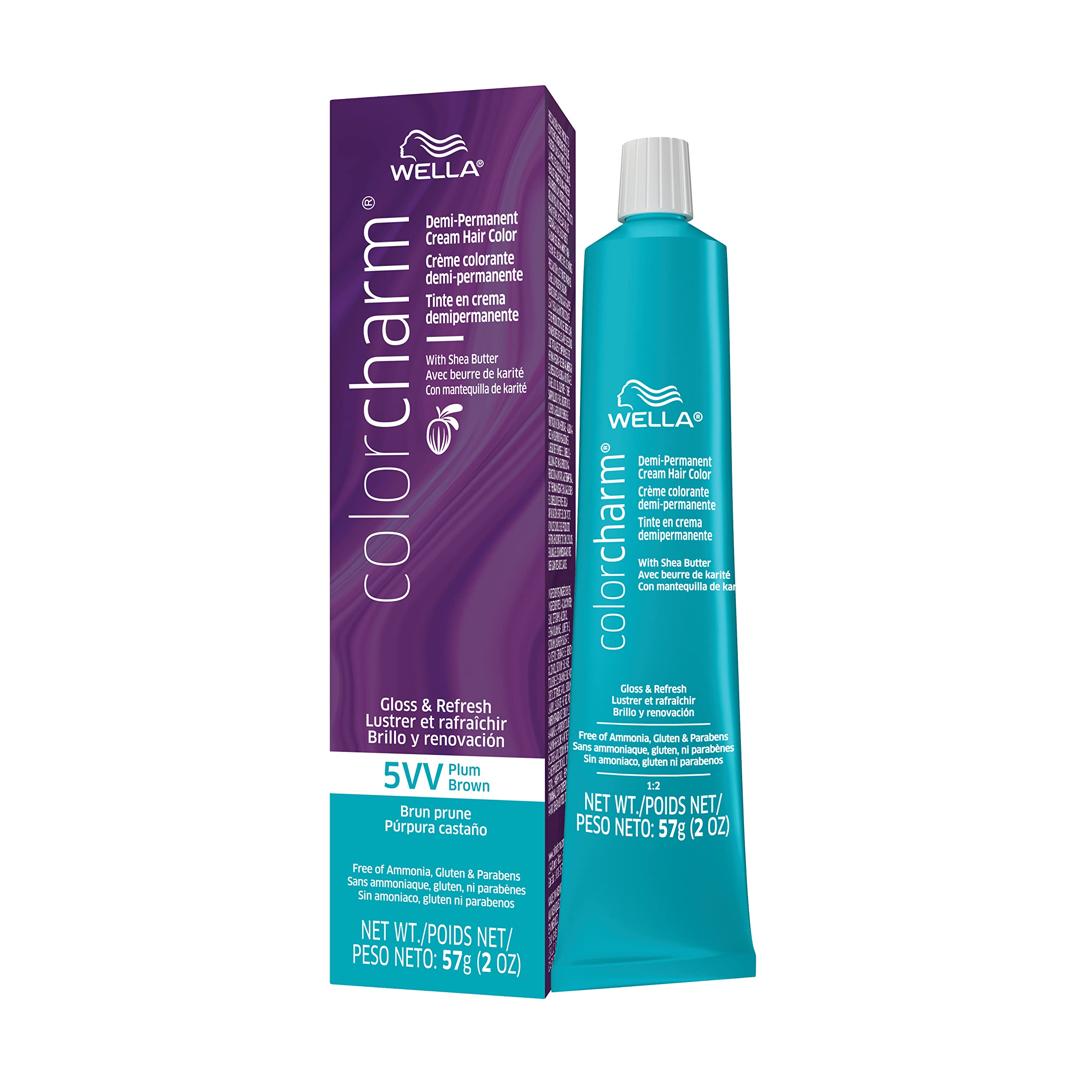 Foto 2 pulgar | Brillo De Pelo Wella Color Charm Demi Permanent 5v, Marrón Ciruela - Venta Internacional.