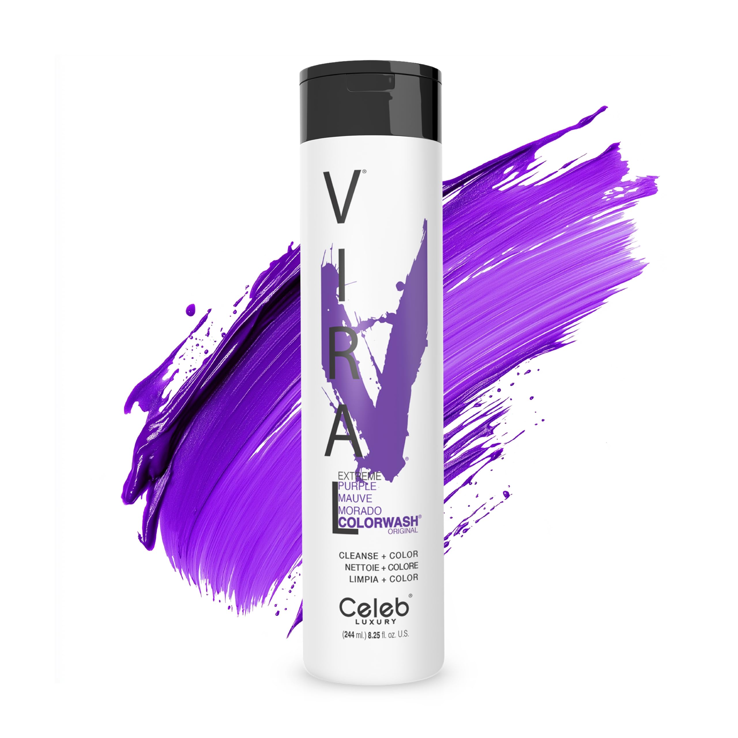 Foto 2 pulgar | Champú Celeb Luxury Viral Purple Colorwash Vegano 250 Ml - Venta Internacional.