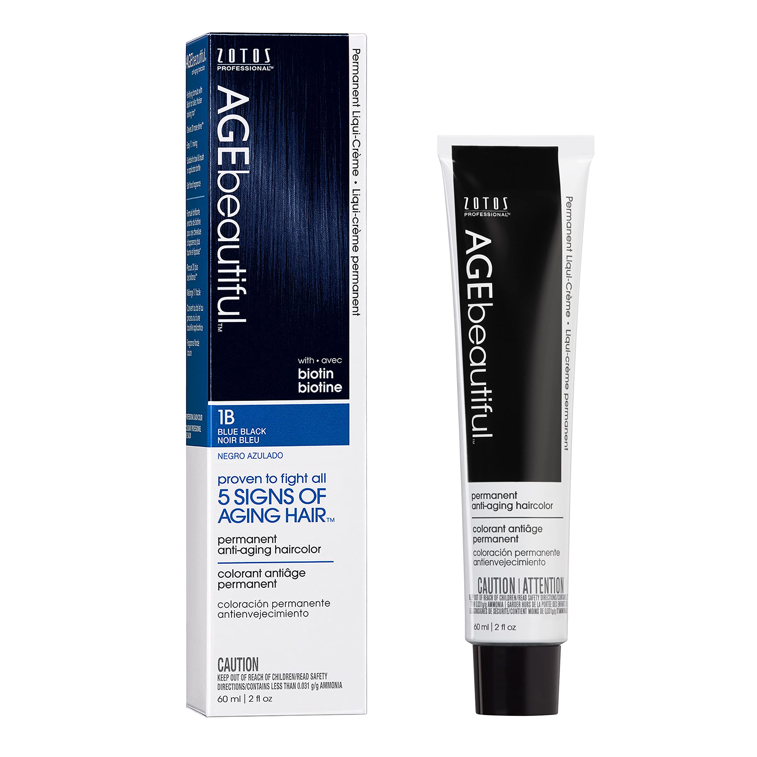 Tinte De Pelo Age Beautiful Liqui Creme 1b Blue Black +100 Ml - Venta Internacional.