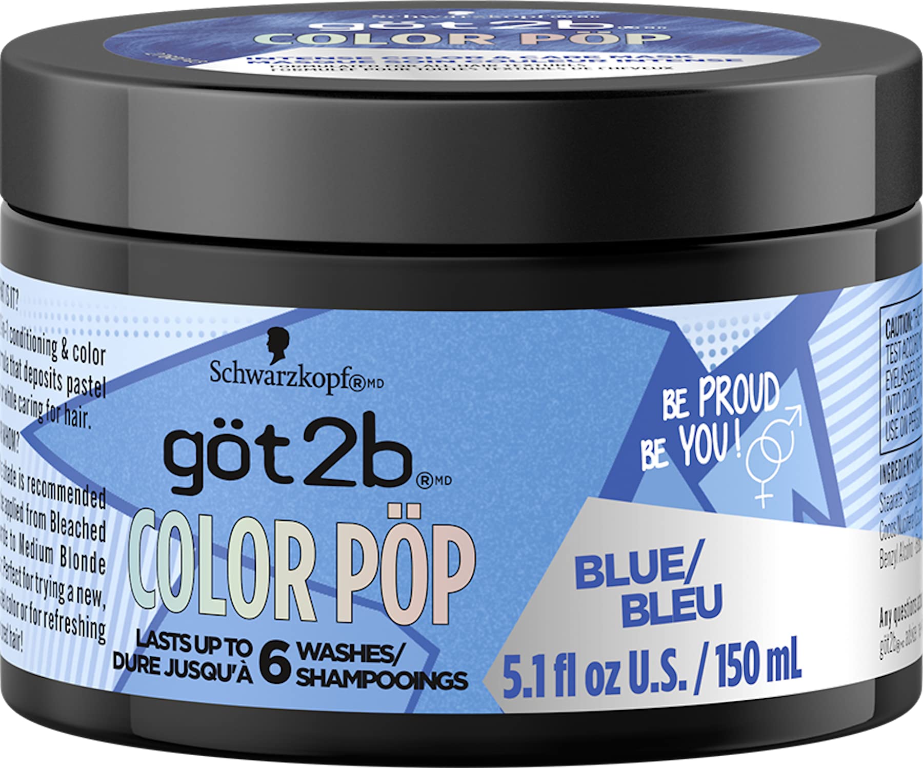 Foto 2 pulgar | Mascarilla Para Teñir El Cabello Got2b Color Pop Semipermanente Azul 150 Ml - Venta Internacional.