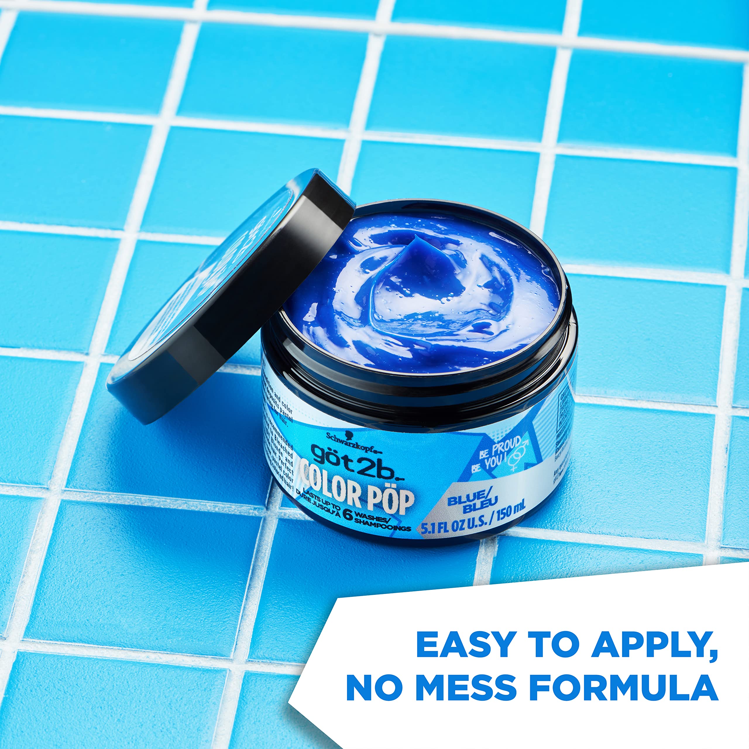 Foto 4 pulgar | Mascarilla Para Teñir El Cabello Got2b Color Pop Semipermanente Azul 150 Ml - Venta Internacional.