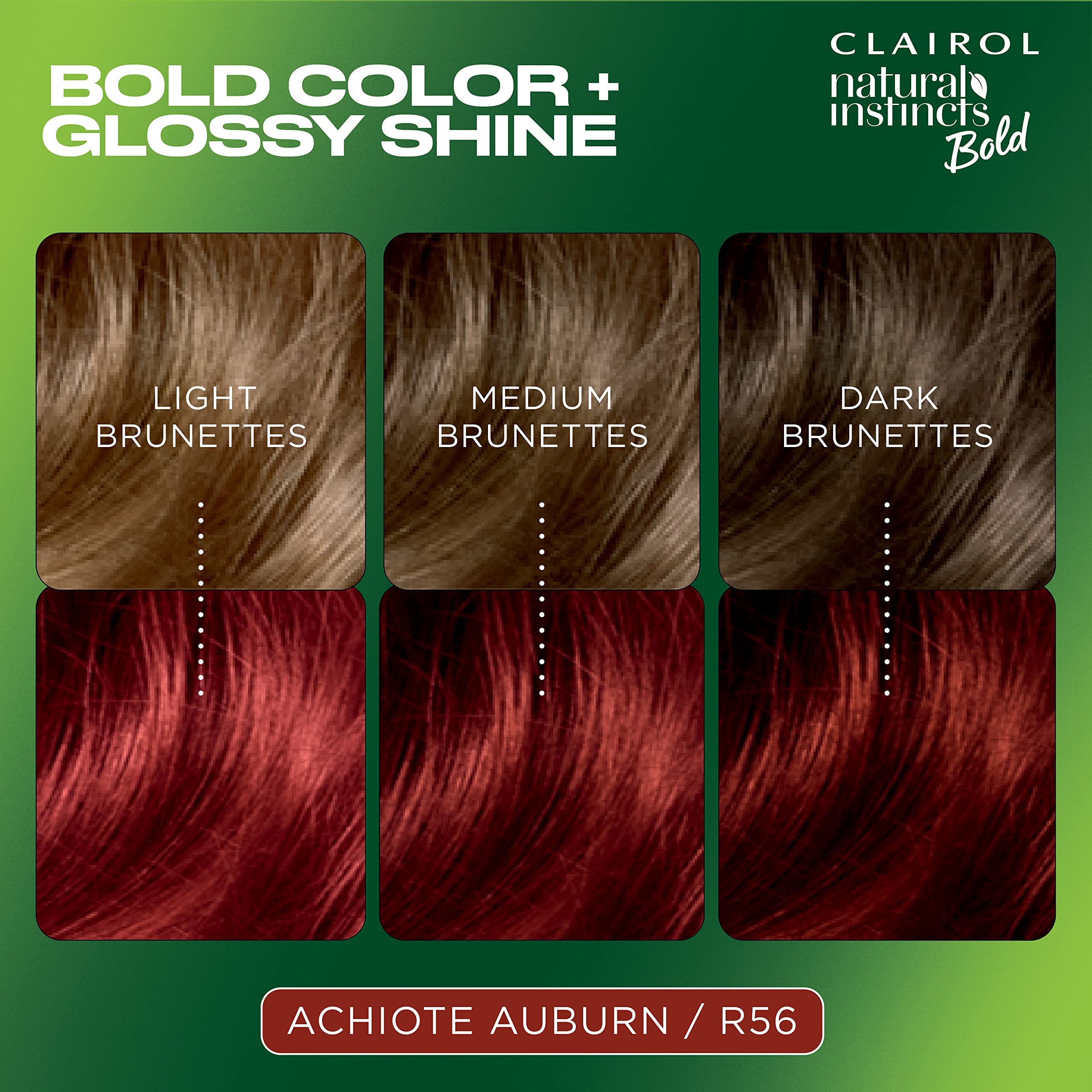 Foto 3 pulgar | Tinte Para El Cabello Clairol Natural Instincts Bold R56 Achiote Auburn - Venta Internacional.