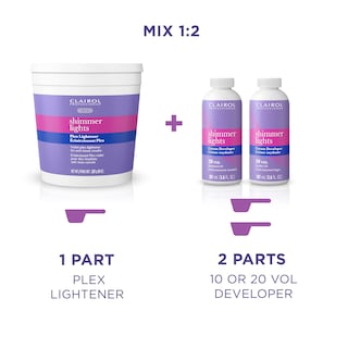Foto 7 | Aclarador De Cabello Clairol Professional Shimmer Lights Plex 30 Ml - Venta Internacional.