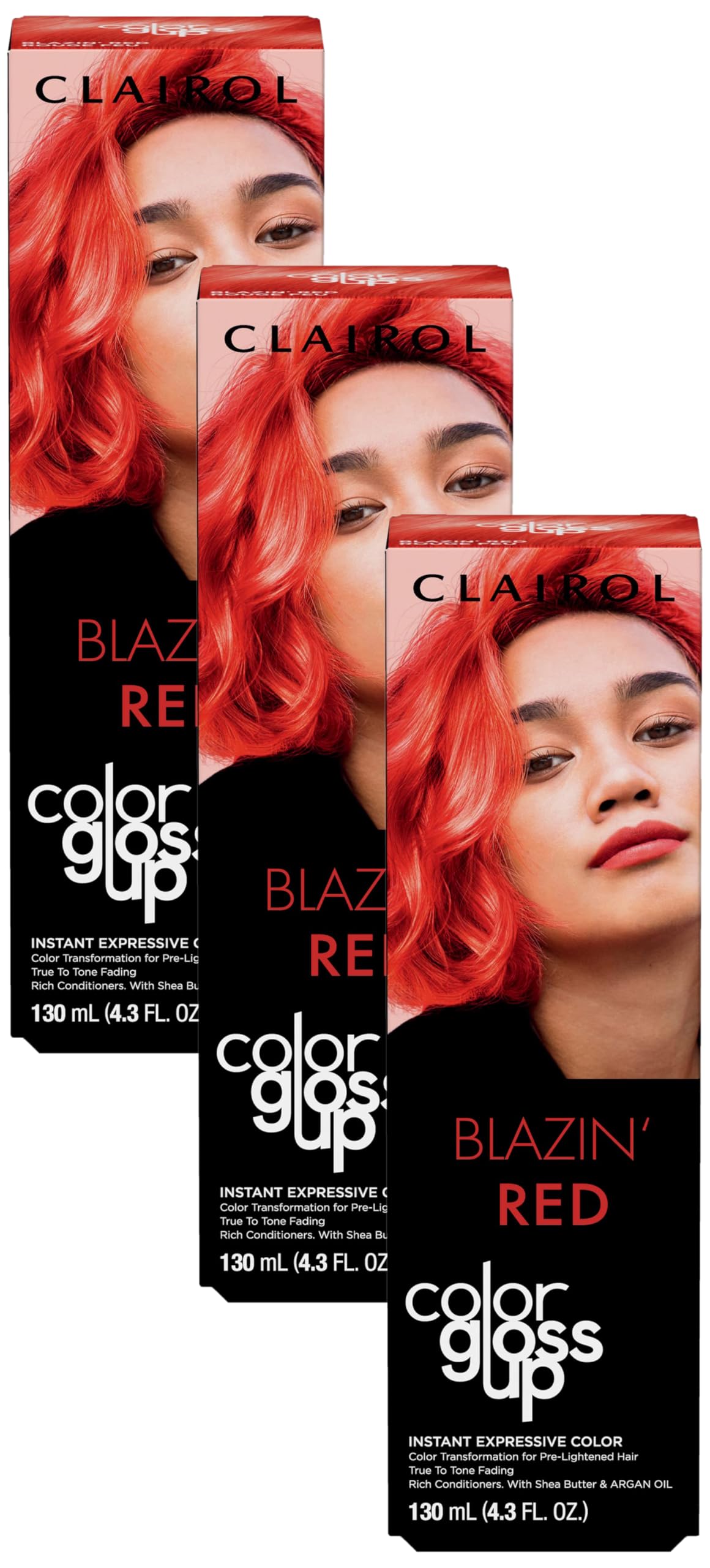 Foto 2 pulgar | Tinte Para El Cabello Clairol Color Gloss Up, Rojo Intenso, Paquete De 3 - Venta Internacional.