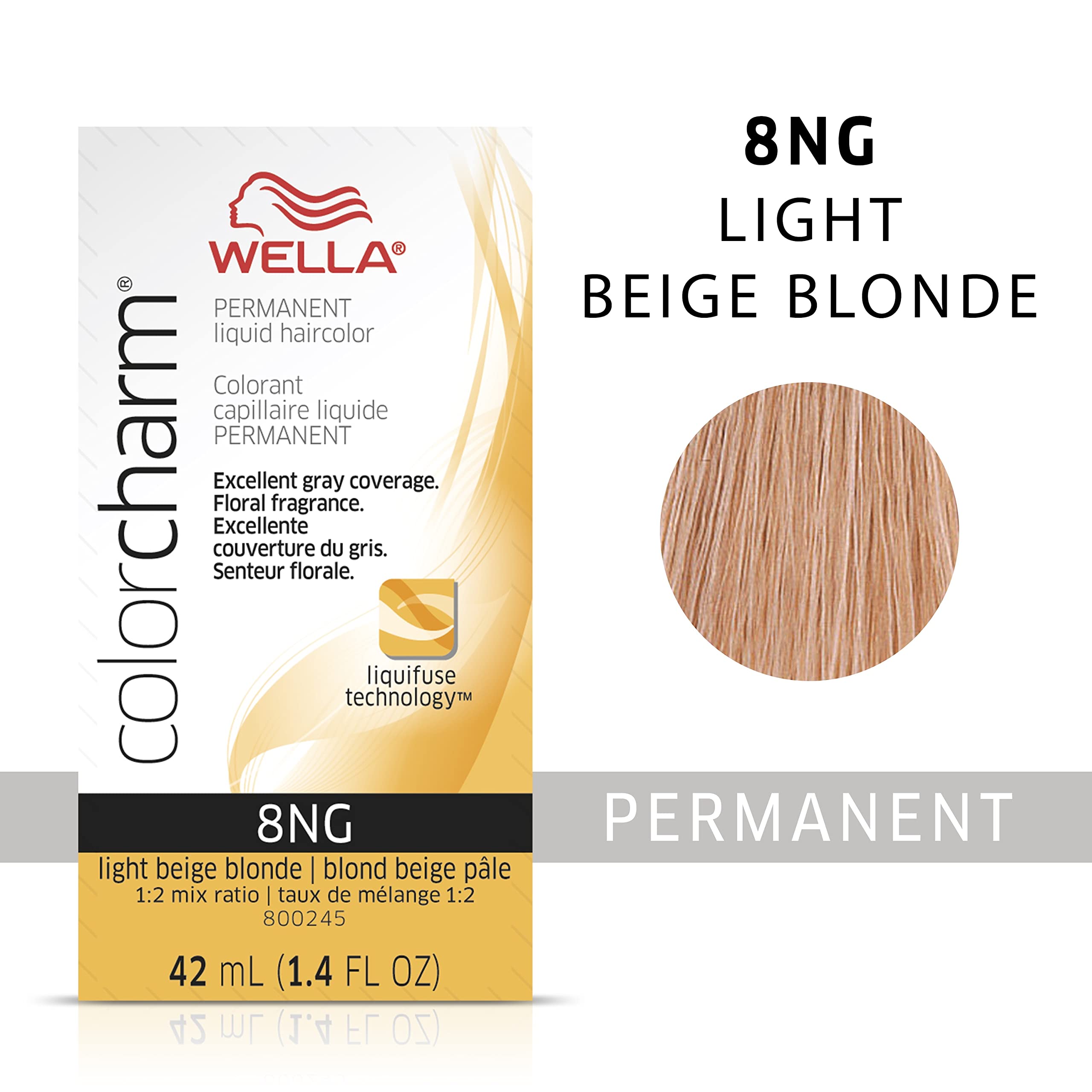 Foto 2 | Color De Pelo: Funda Wella Color Charm 8ng, Beige Claro, Rubio Y Gris - Venta Internacional.