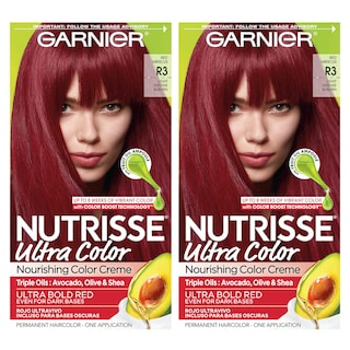 Foto 1 | Tinte Para El Cabello Garnier Nutrisse Ultra Color R3 Light Auburn X2 - Venta Internacional.