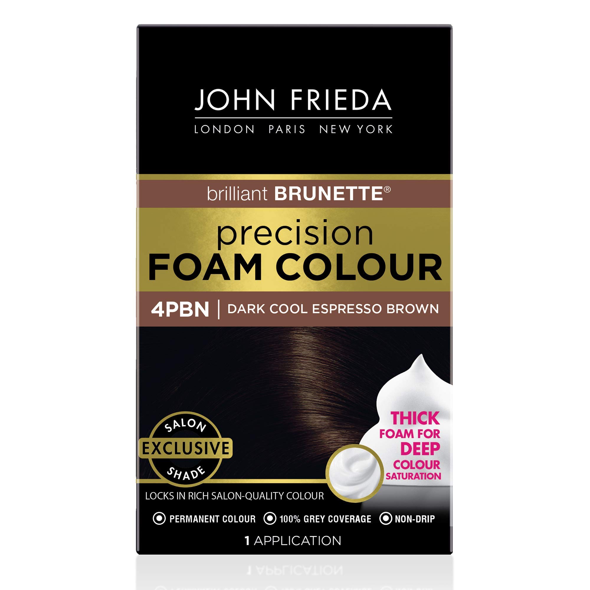 Foto 2 pulgar | Tinte De Pelo John Frieda Precision Foam 4pbn Dark Espresso - Venta Internacional.