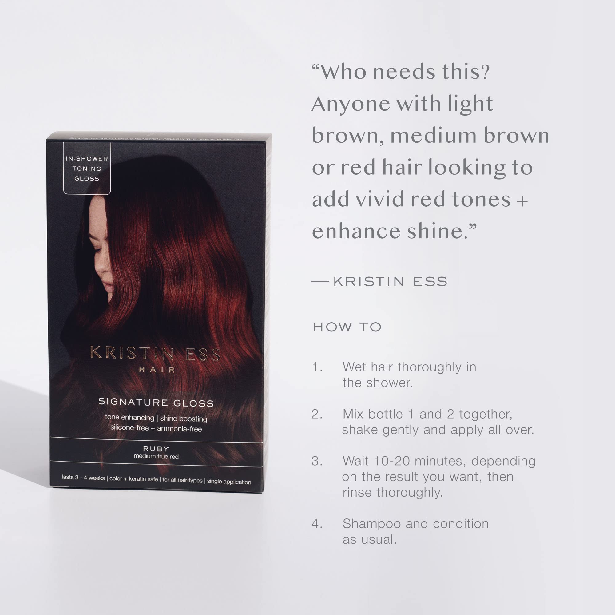 Foto 2 | Brillo Para El Cabello Kristin Ess The One Signature Ruby Red 177 Ml - Venta Internacional.