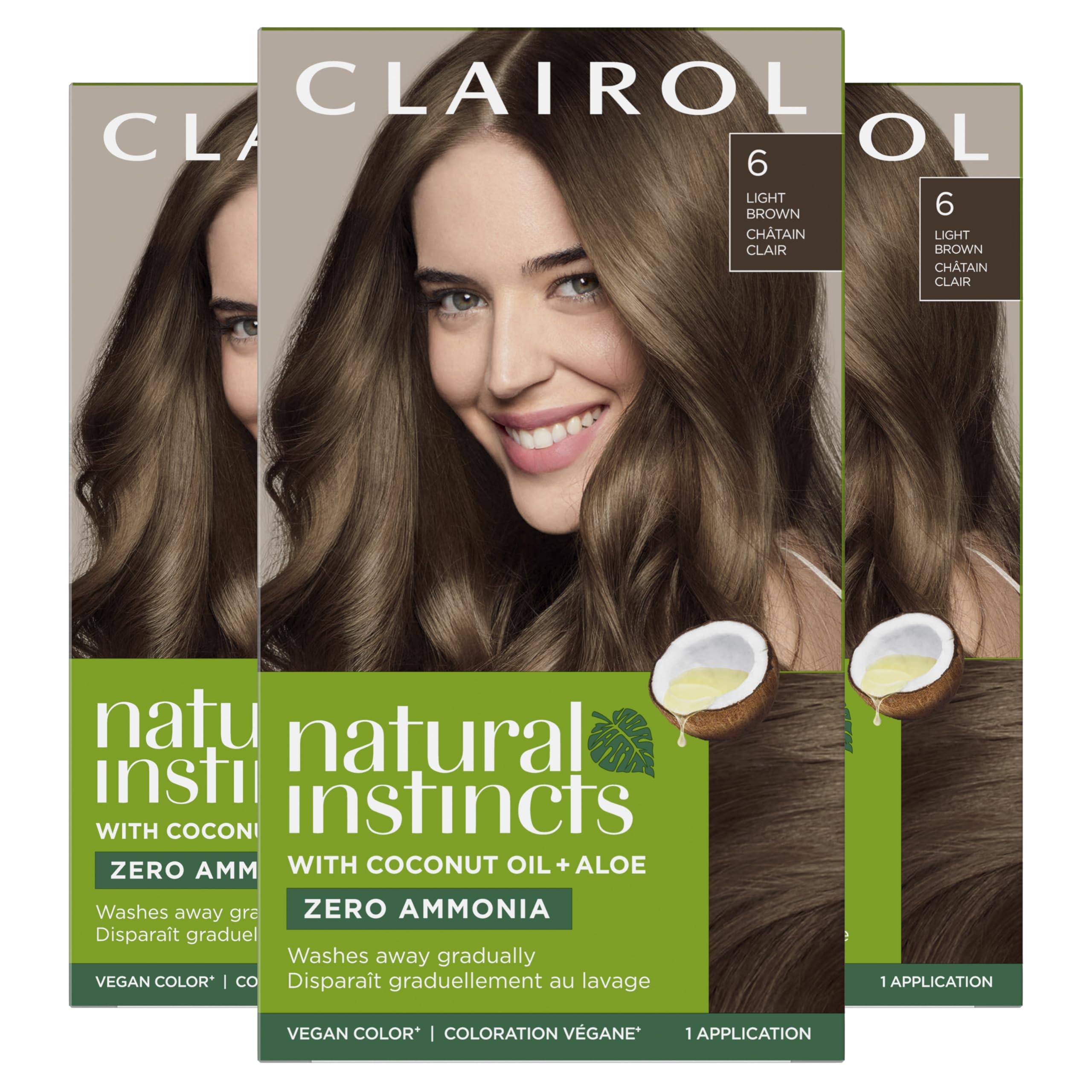 Tinte Para El Cabello Clairol Natural Instincts Demi-permanent 6 Castaño Claro - Venta Internacional.