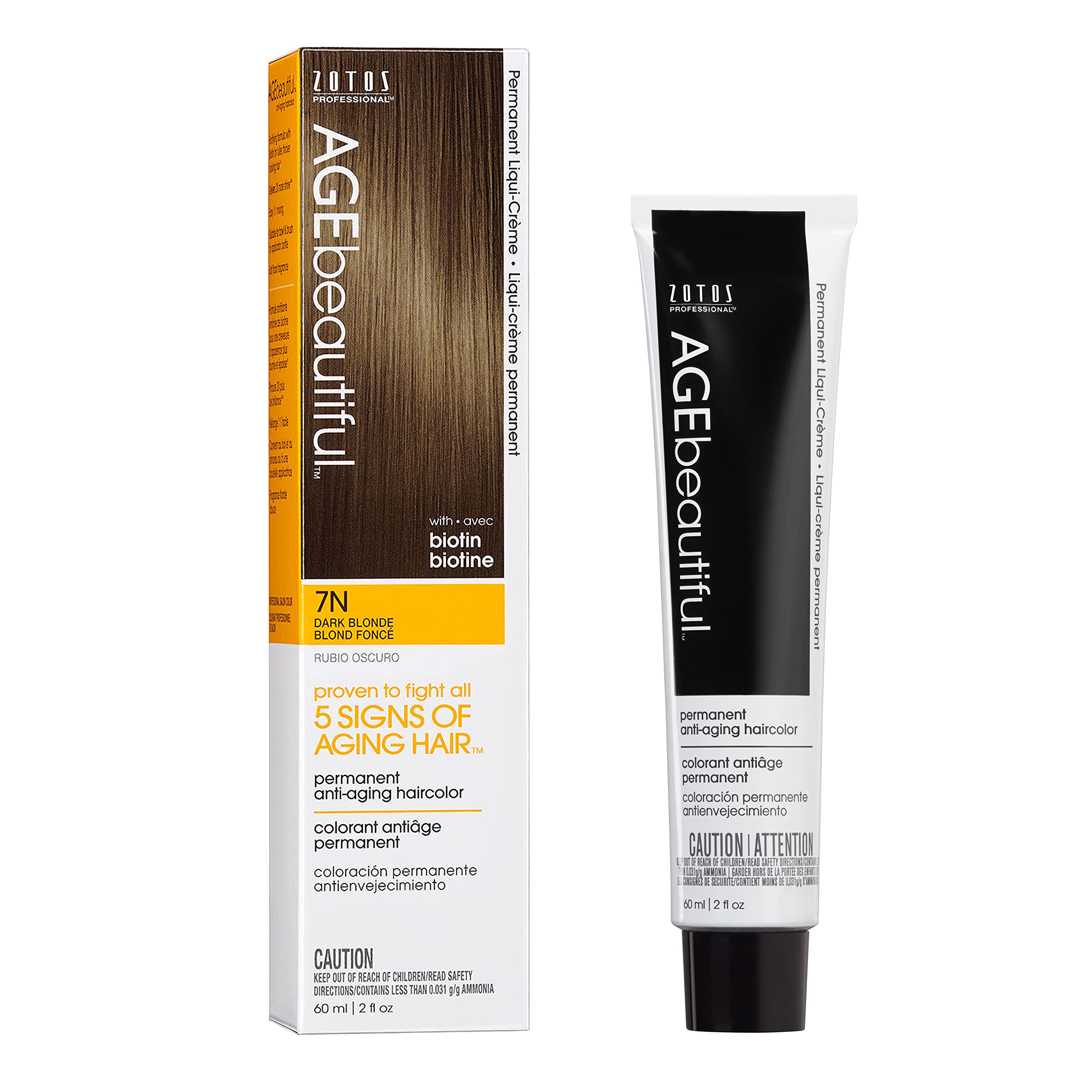 Tinte De Pelo Age Beautiful Liqui Creme 7n, Rubio Oscuro, 100 Ml - Venta Internacional.