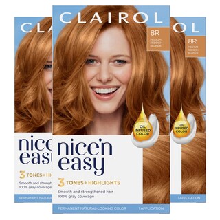Foto 1 | Tinte Para El Cabello Clairol Nice'n Easy 8r Medium Rojizo Rubio X3 - Venta Internacional.