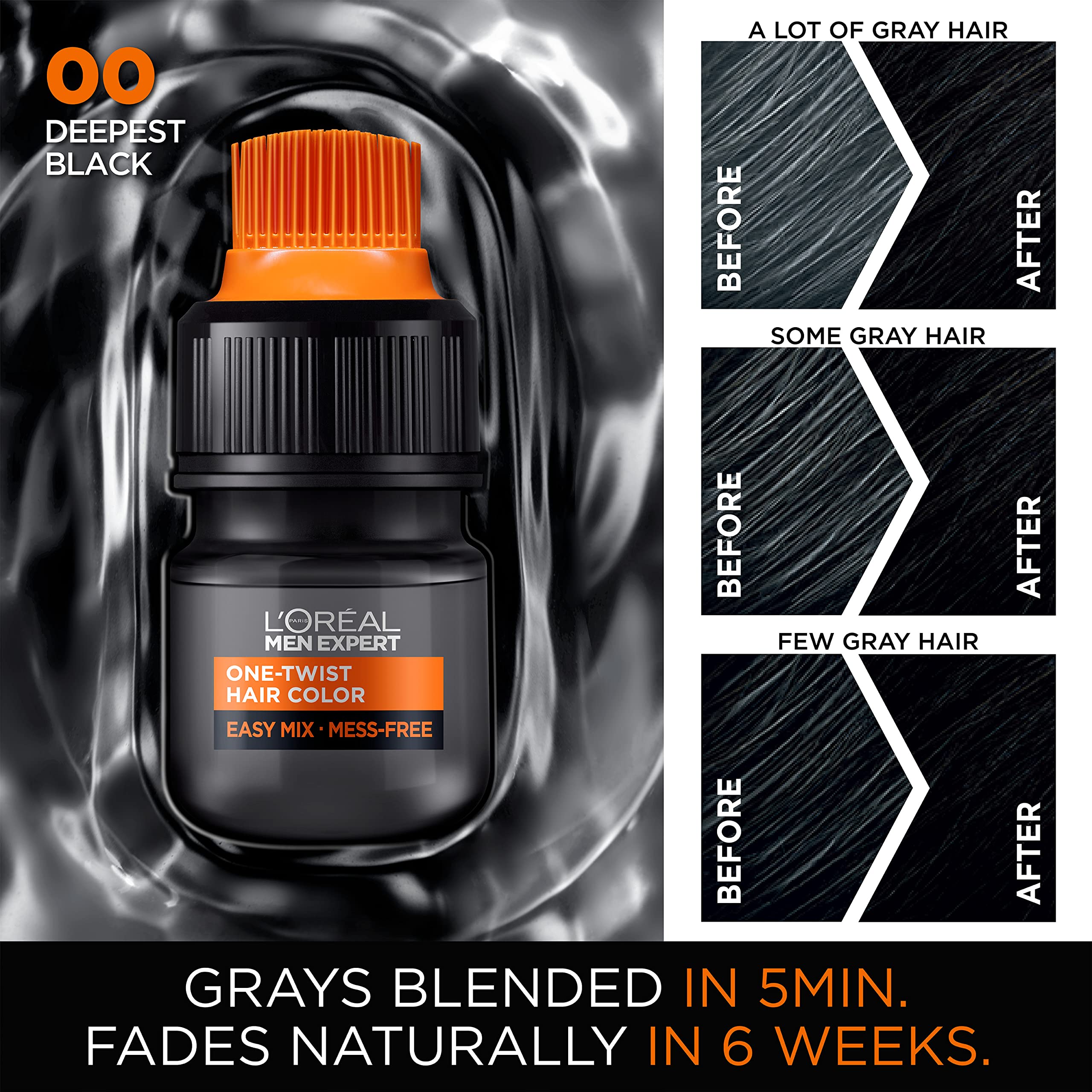 Foto 4 pulgar | Tinte Para El Cabello L'oréal Paris Men Expert Deepest Black 00 Kit - Venta Internacional.