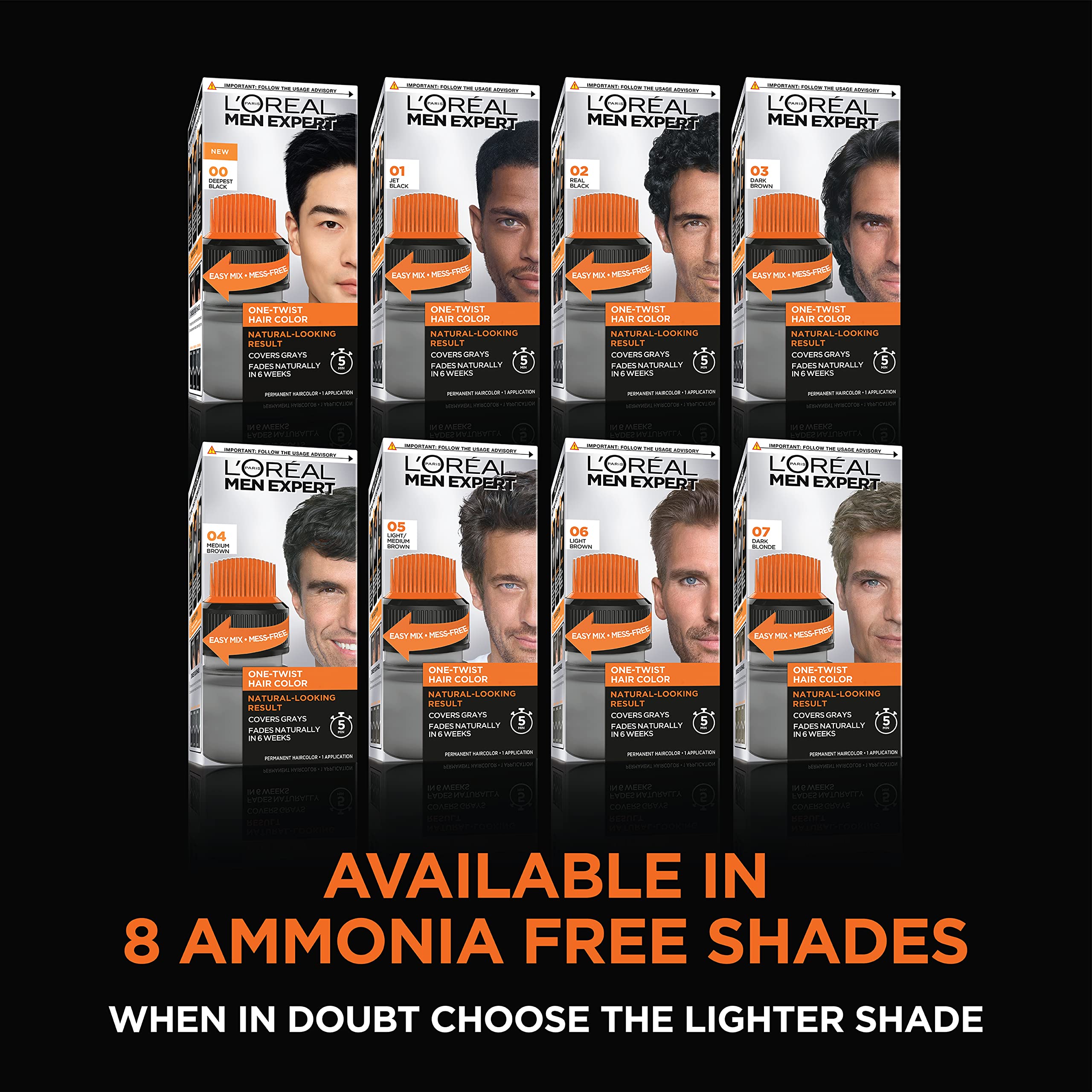 Foto 7 | Tinte Para El Cabello L'oréal Paris Men Expert Deepest Black 00 Kit - Venta Internacional.