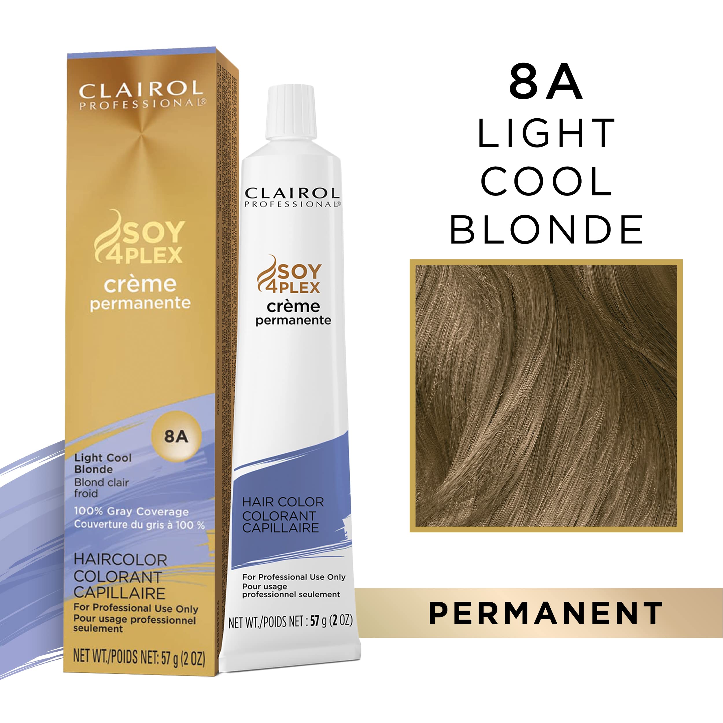 Foto 3 pulgar | Tinte Para El Cabello Clairol Professional Permanent Crème 8a Rubio Claro Y Frío - Venta Internacional.