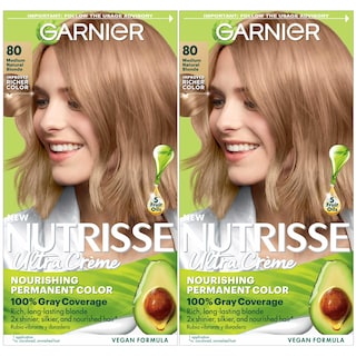 Foto 1 | Tinte Para El Cabello Garnier Nutrisse Nourishing Creme 80 Blonde, Paquete De 2 - Venta Internacional.