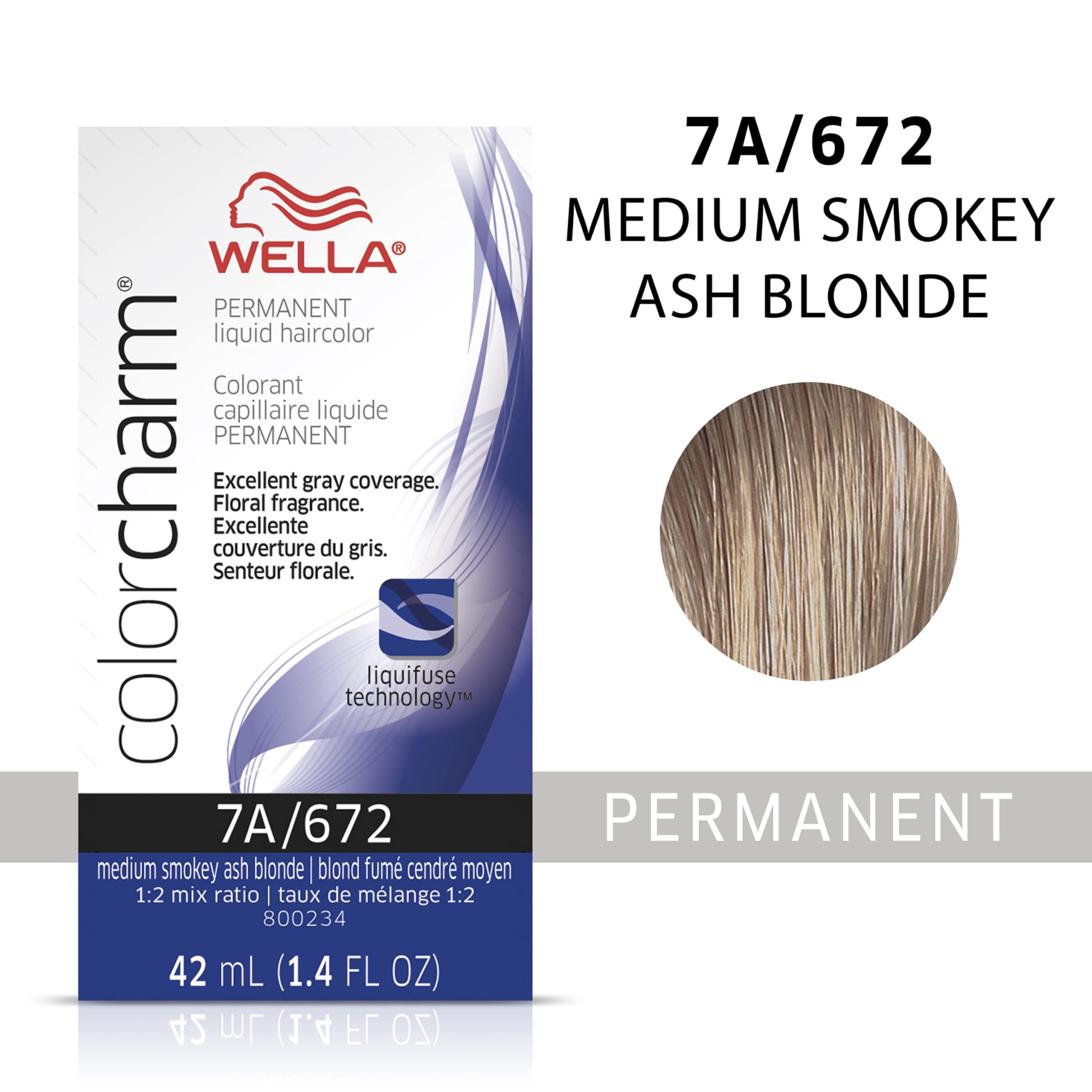 Foto 3 pulgar | Tinte De Pelo Wella Color Charm Permanent 7a Med Smokey Ash Blonde - Venta Internacional.