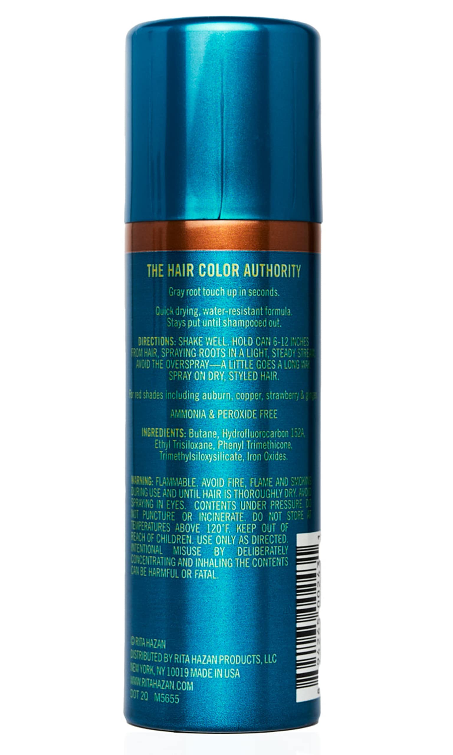 Foto 3 pulgar | Spray Corrector De Raíces Rita Hazan, Tinte Temporal Para El Cabello, 60 Ml - Venta Internacional.