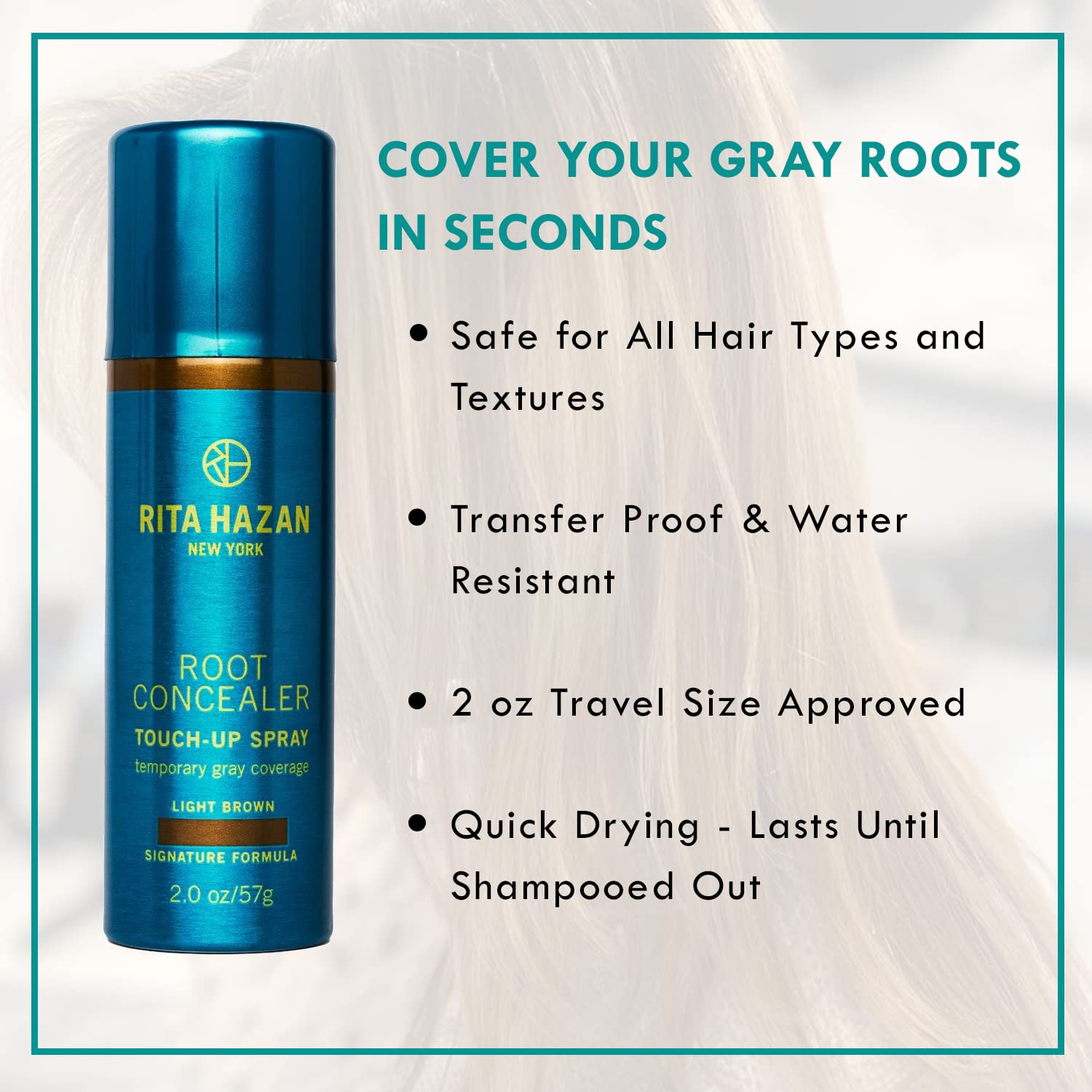 Foto 3 | Spray Corrector De Raíces Rita Hazan, Tinte Temporal Para El Cabello, 60 Ml - Venta Internacional.