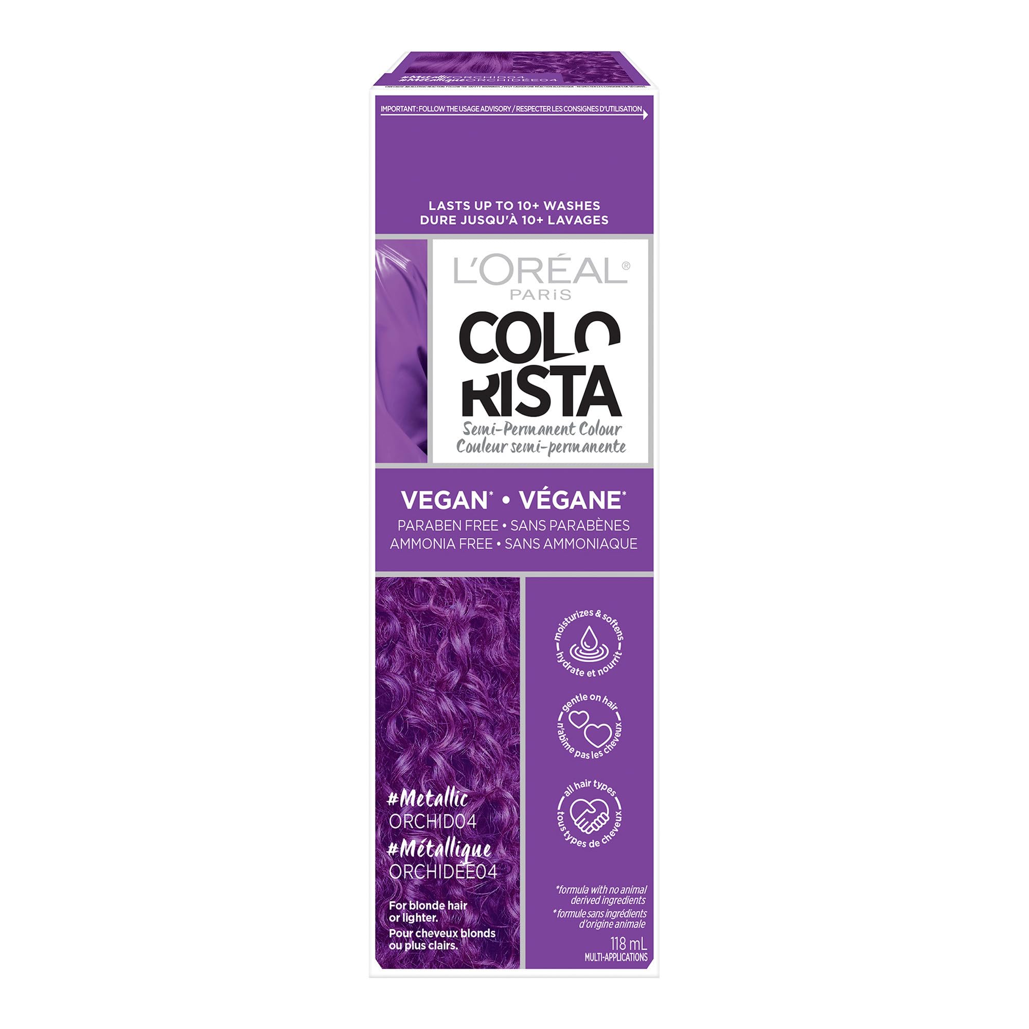 Tinte De Pelo L'oreal Paris Colorista Metallic Orchid Purple - Venta Internacional.