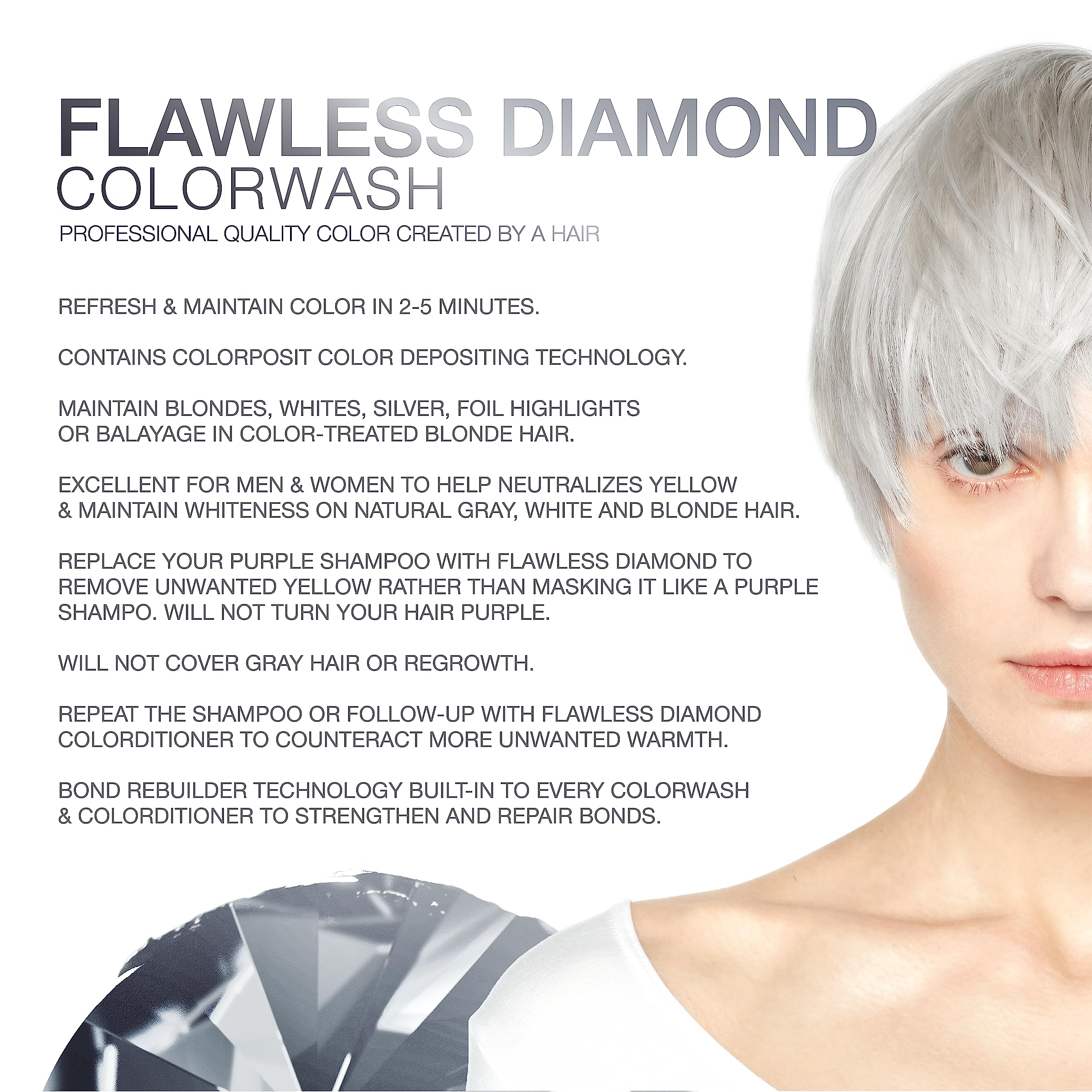 Foto 3 pulgar | Champú Celeb Luxury Gem Lites Colorwash Flawless Diamond 245 Ml - Venta Internacional.
