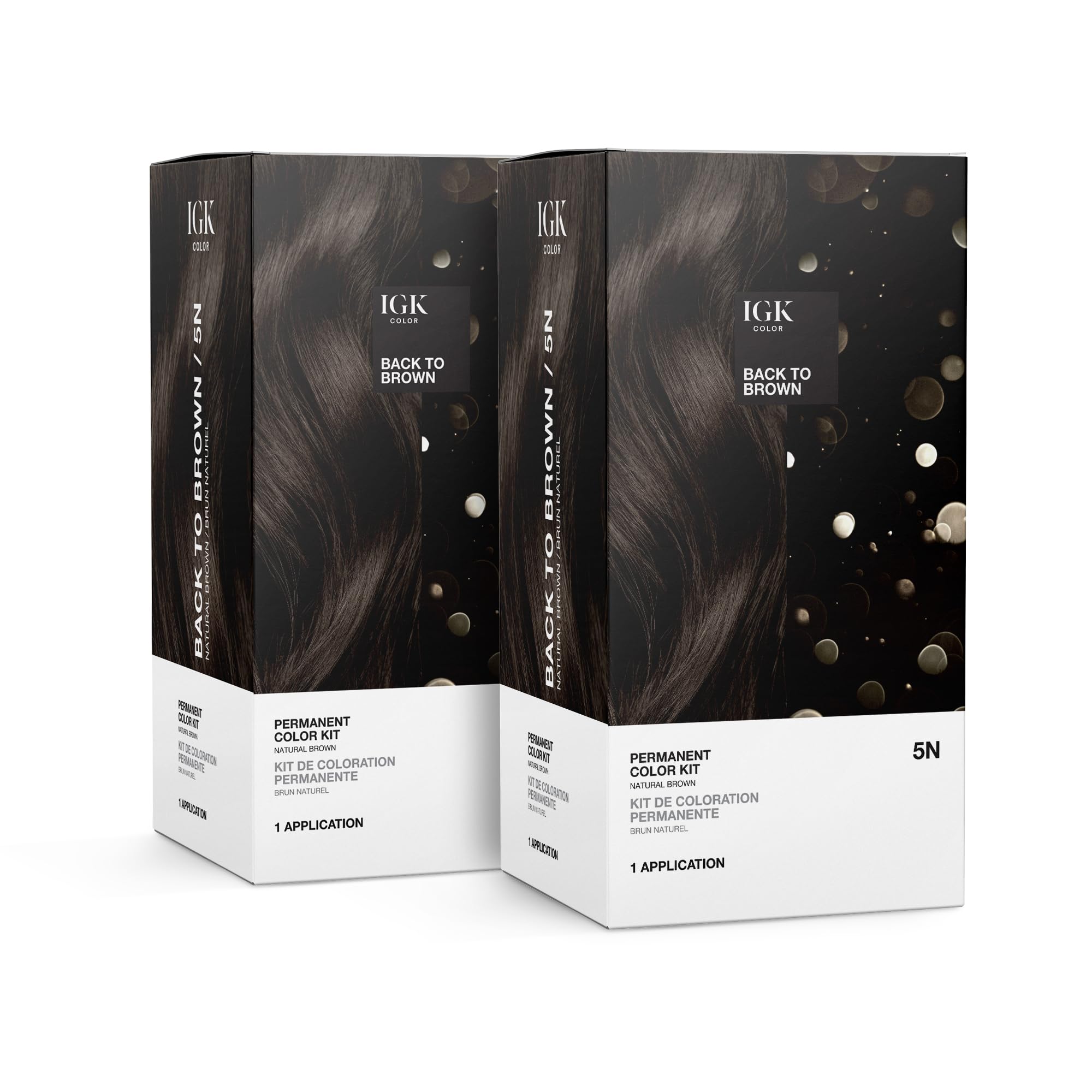 Kit De Coloración De Cabello Igk Permanent Back To Brown Natural Brown 5n - Venta Internacional.