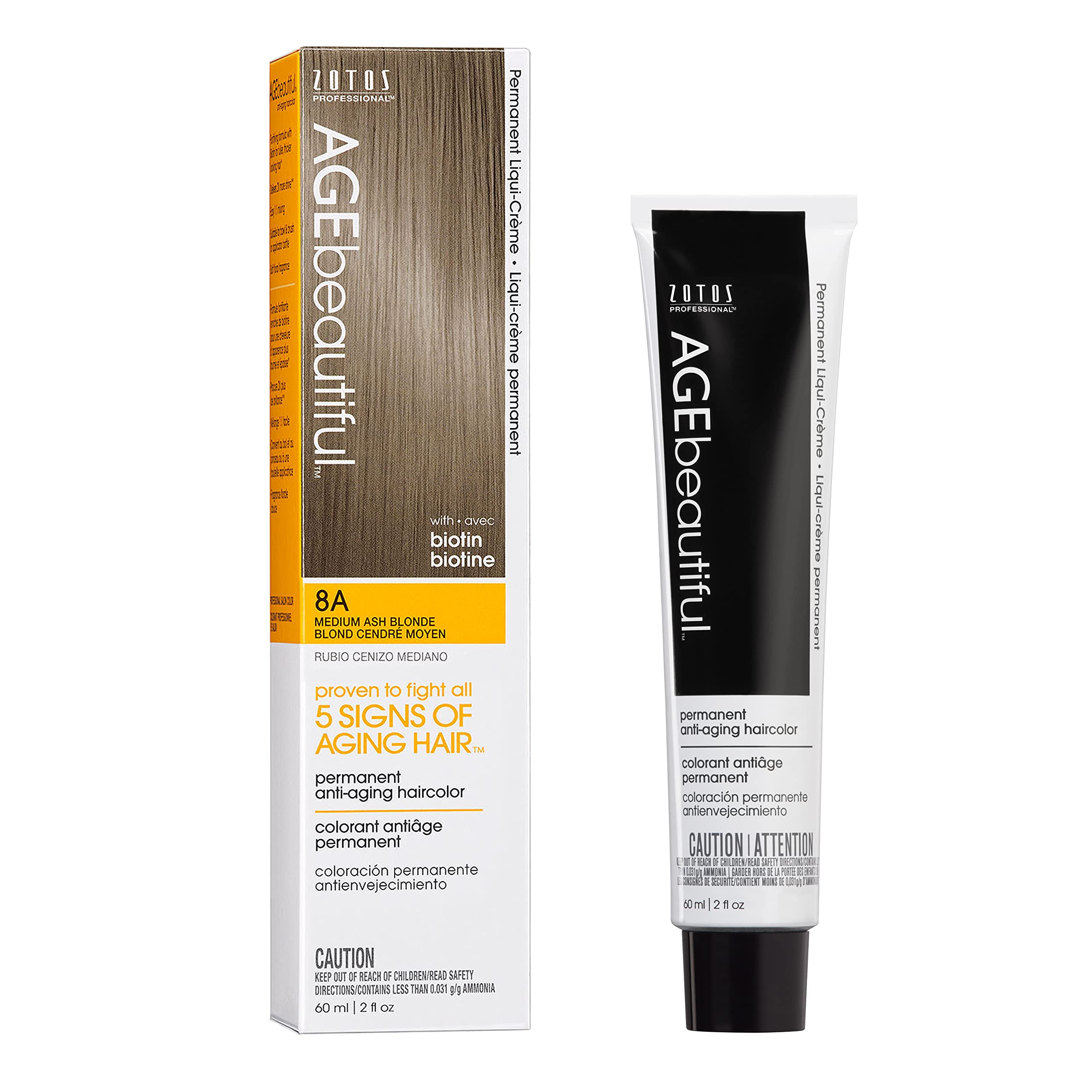 Tinte De Pelo Age Beautiful Liqui Creme 8a Medium Ash Rubio - Venta Internacional. $578