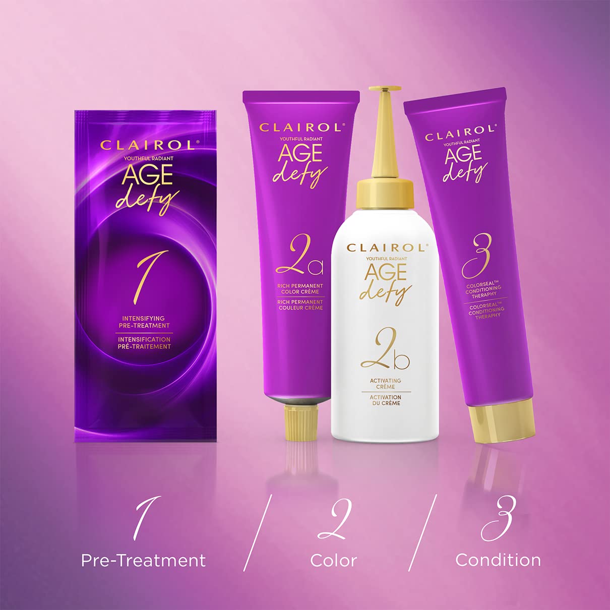 Foto 6 pulgar | Tinte Para El Cabello Clairol Age Defy Permanent 5g Medium Golden Brown X3 - Venta Internacional.