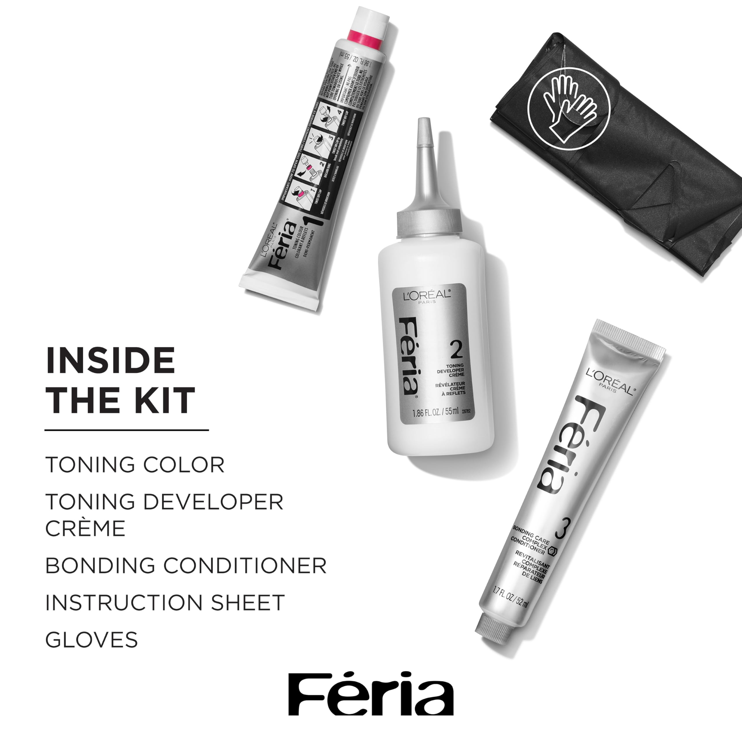 Foto 5 pulgar | Tónico Para El Cabello L'oréal Paris Feria Iced Brunette Anti-brass, 1 Kit - Venta Internacional.