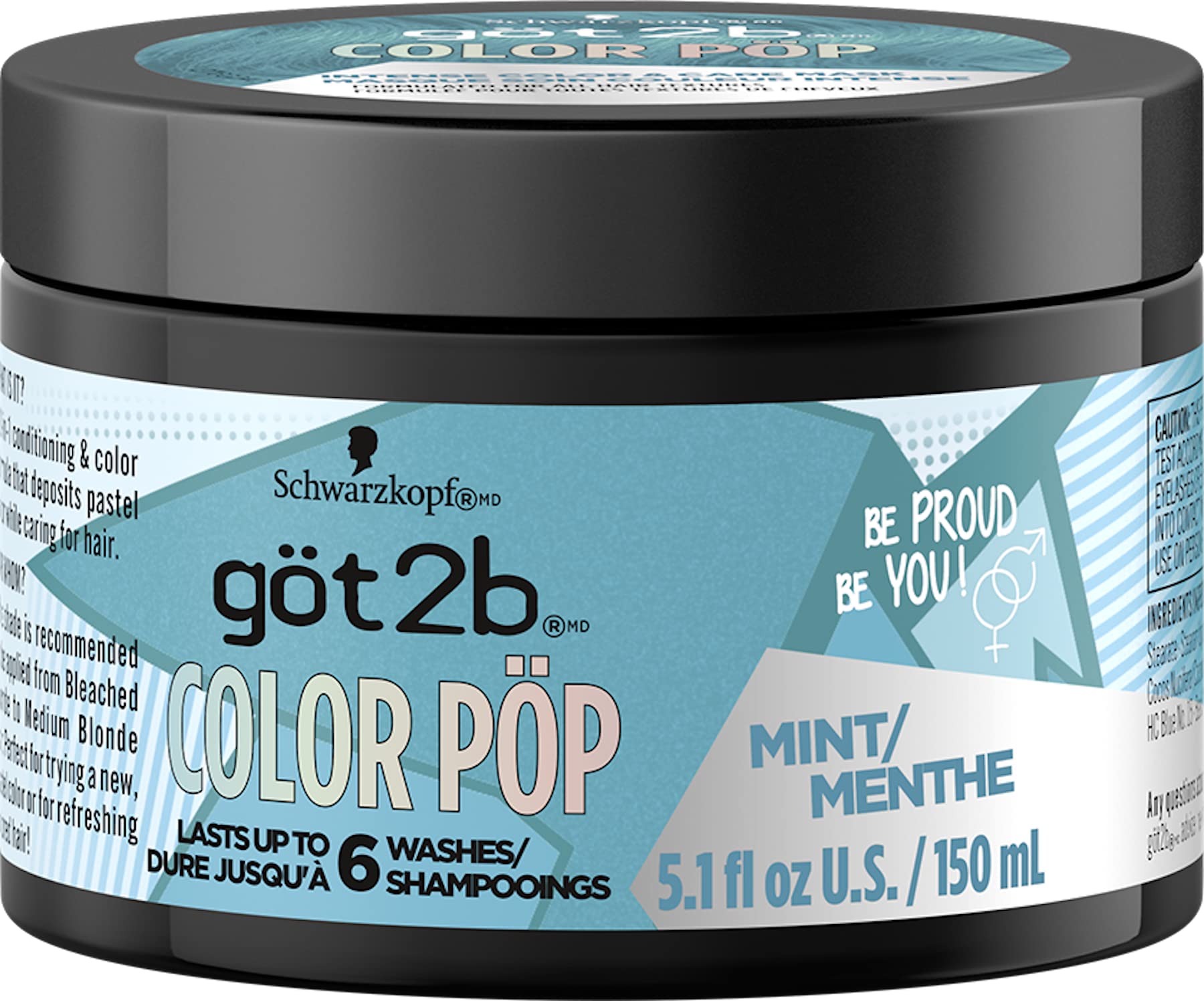 Mascarilla Para Teñir El Cabello Got2b Color Pop Semipermanente Mint 150 Ml - Venta Internacional.