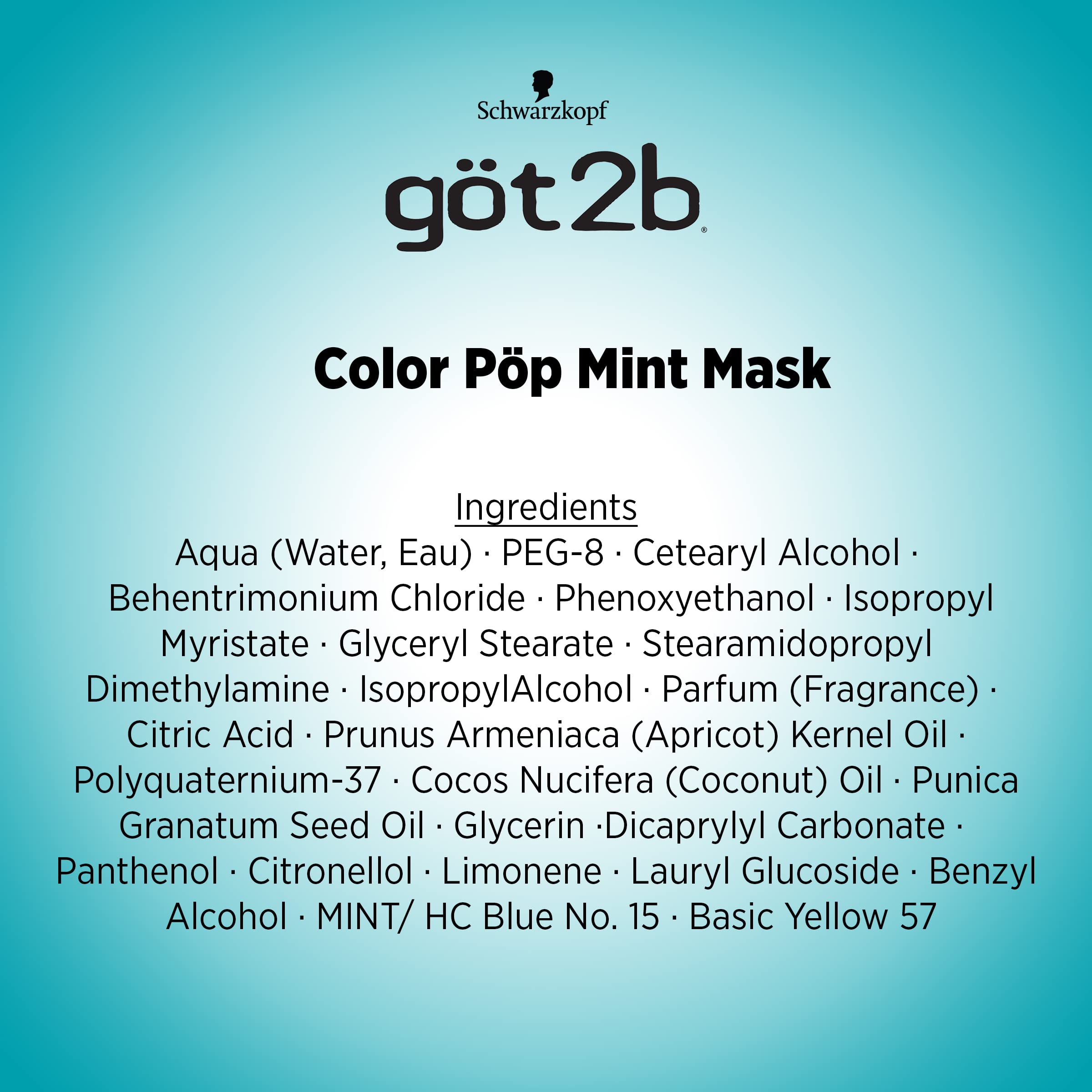 Foto 5 | Mascarilla Para Teñir El Cabello Got2b Color Pop Semipermanente Mint 150 Ml - Venta Internacional.