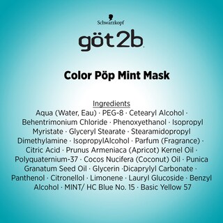 Foto 5 | Mascarilla Para Teñir El Cabello Got2b Color Pop Semipermanente Mint 150 Ml - Venta Internacional.