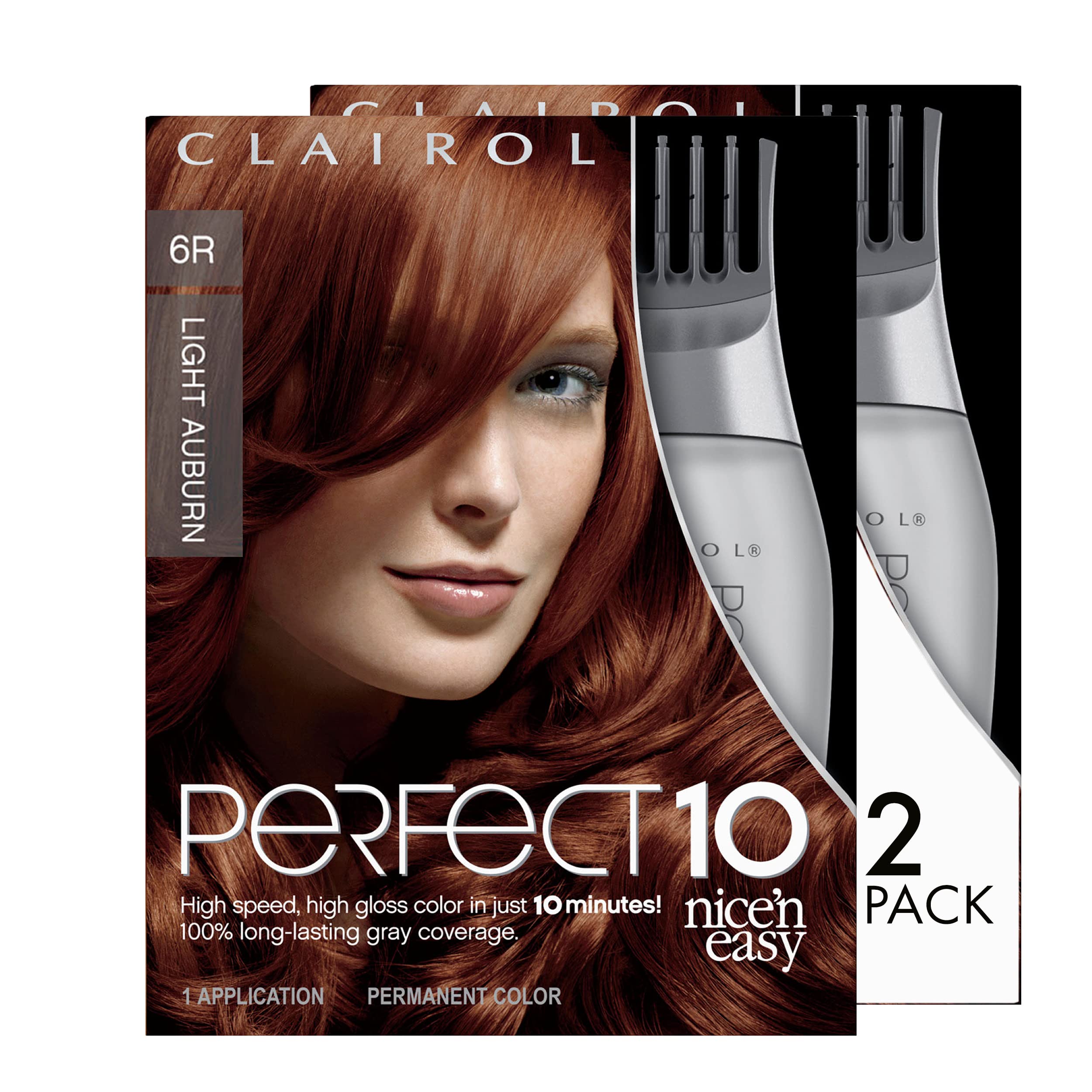 Foto 2 pulgar | Tinte De Pelo Clairol Nice'n Easy Perfect 10 6r Castaño Claro X2 - Venta Internacional.