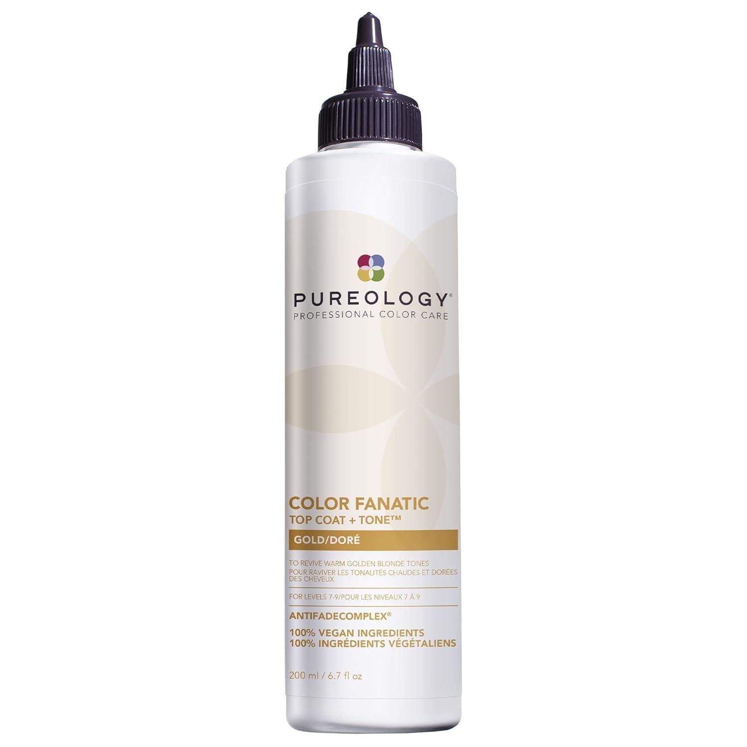 Brillo Para El Cabello Pureology Color Fanatic Top Coat + Tone Gold, 200 Ml - Venta Internacional.