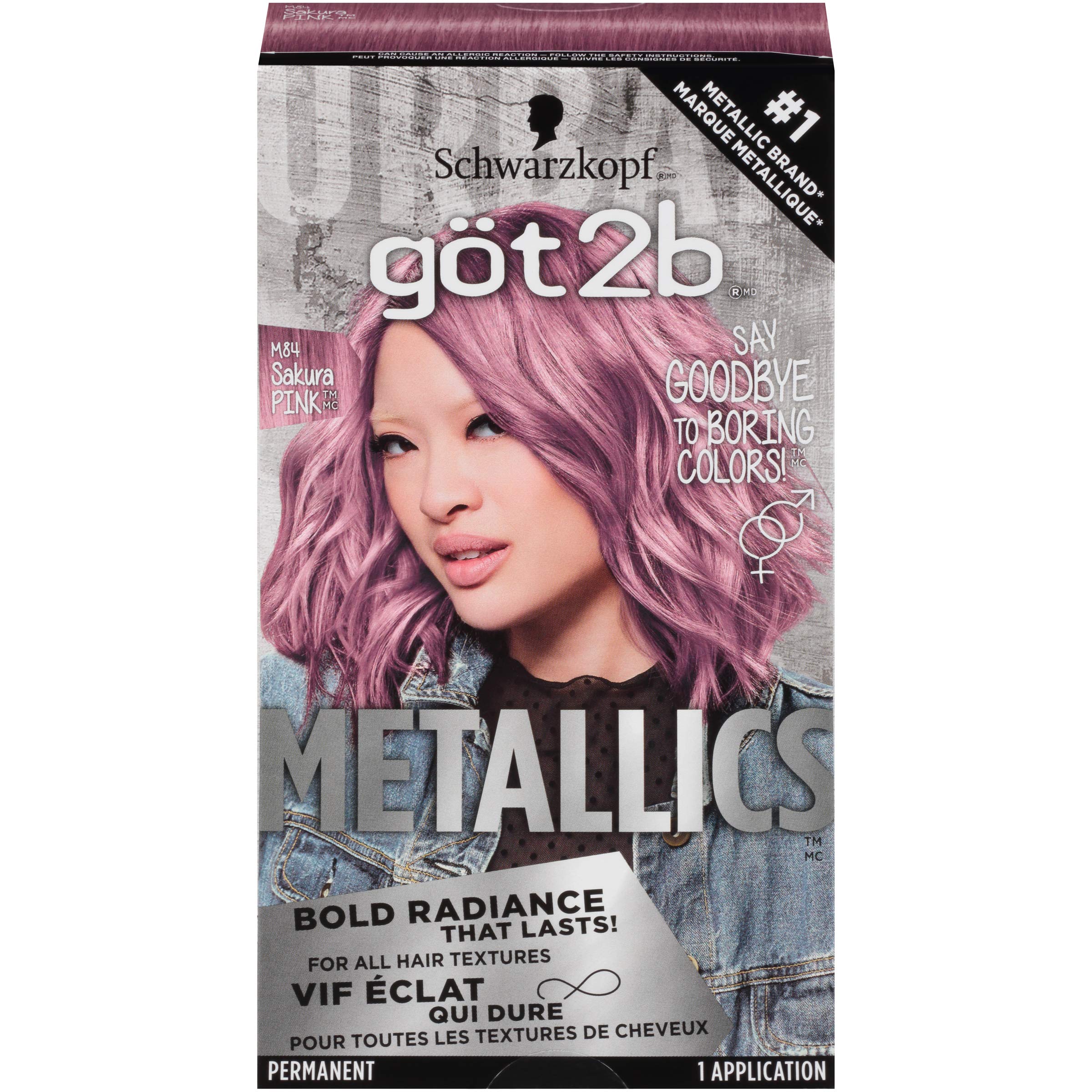 Tinte De Pelo Got2b Metallics Permanent M84 Sakura Pink - Venta Internacional.
