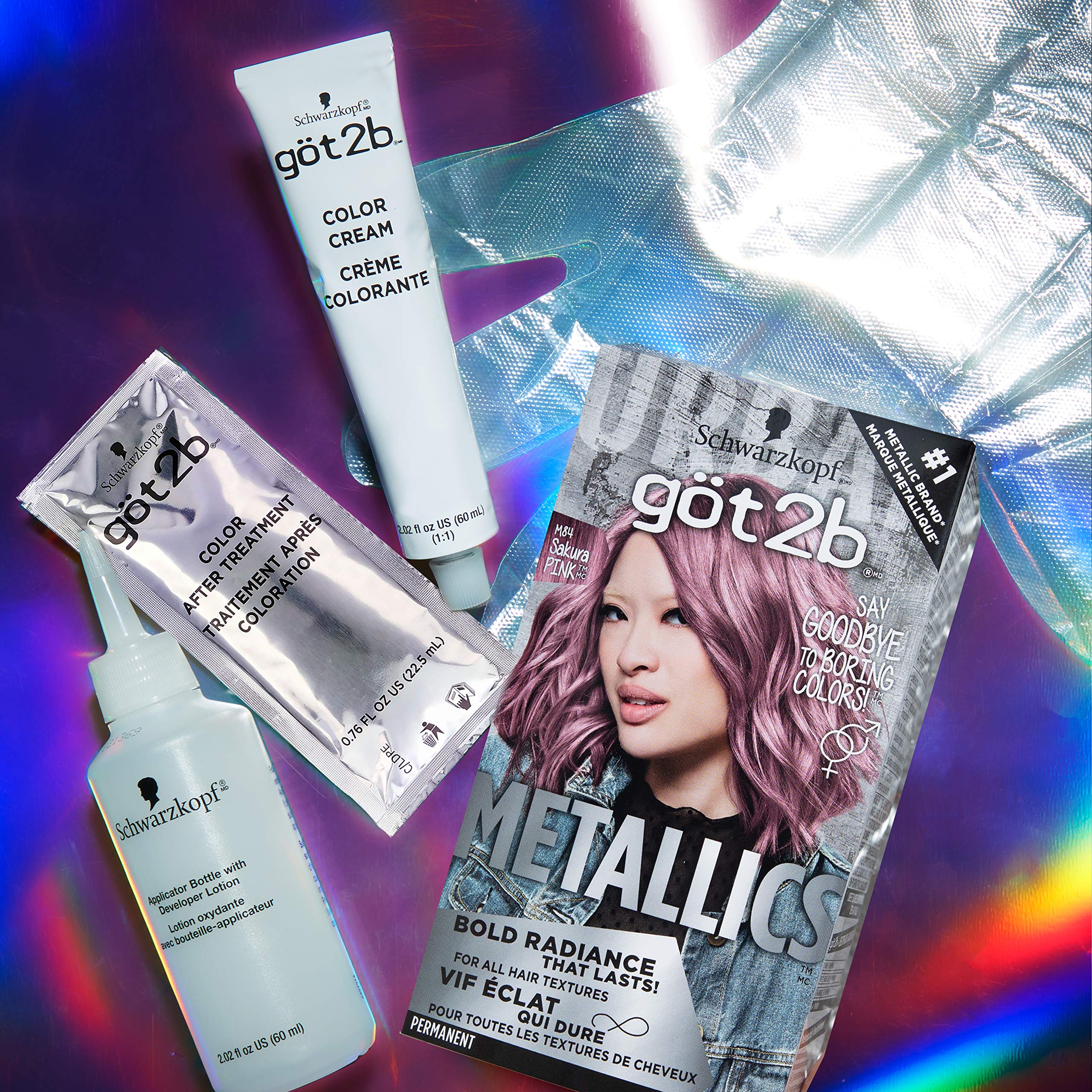 Foto 2 | Tinte De Pelo Got2b Metallics Permanent M84 Sakura Pink - Venta Internacional.
