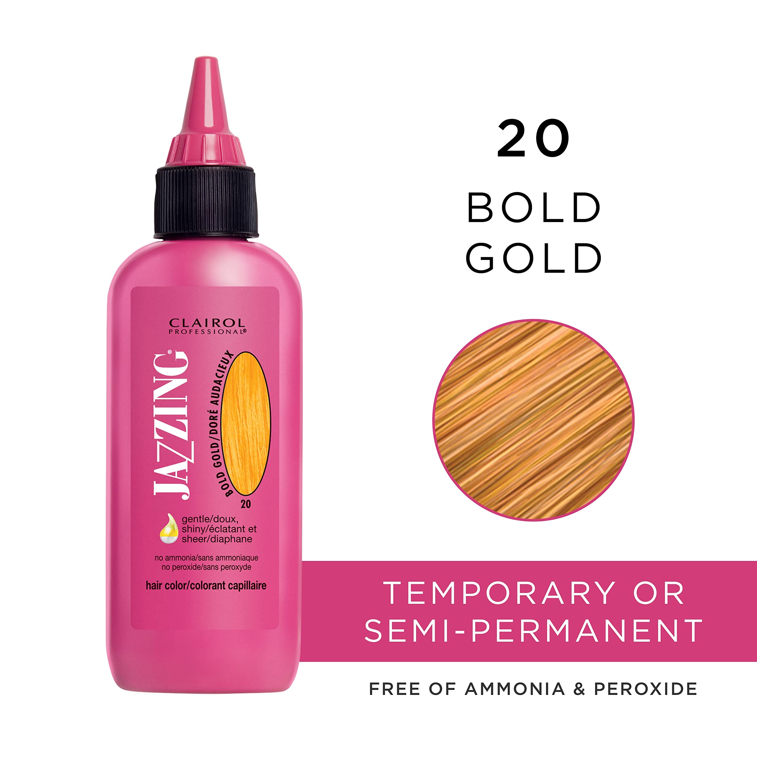 Foto 3 pulgar | Tinte De Pelo Clairol Professional Jazzing No.020 Bold Gold 90 Ml - Venta Internacional.