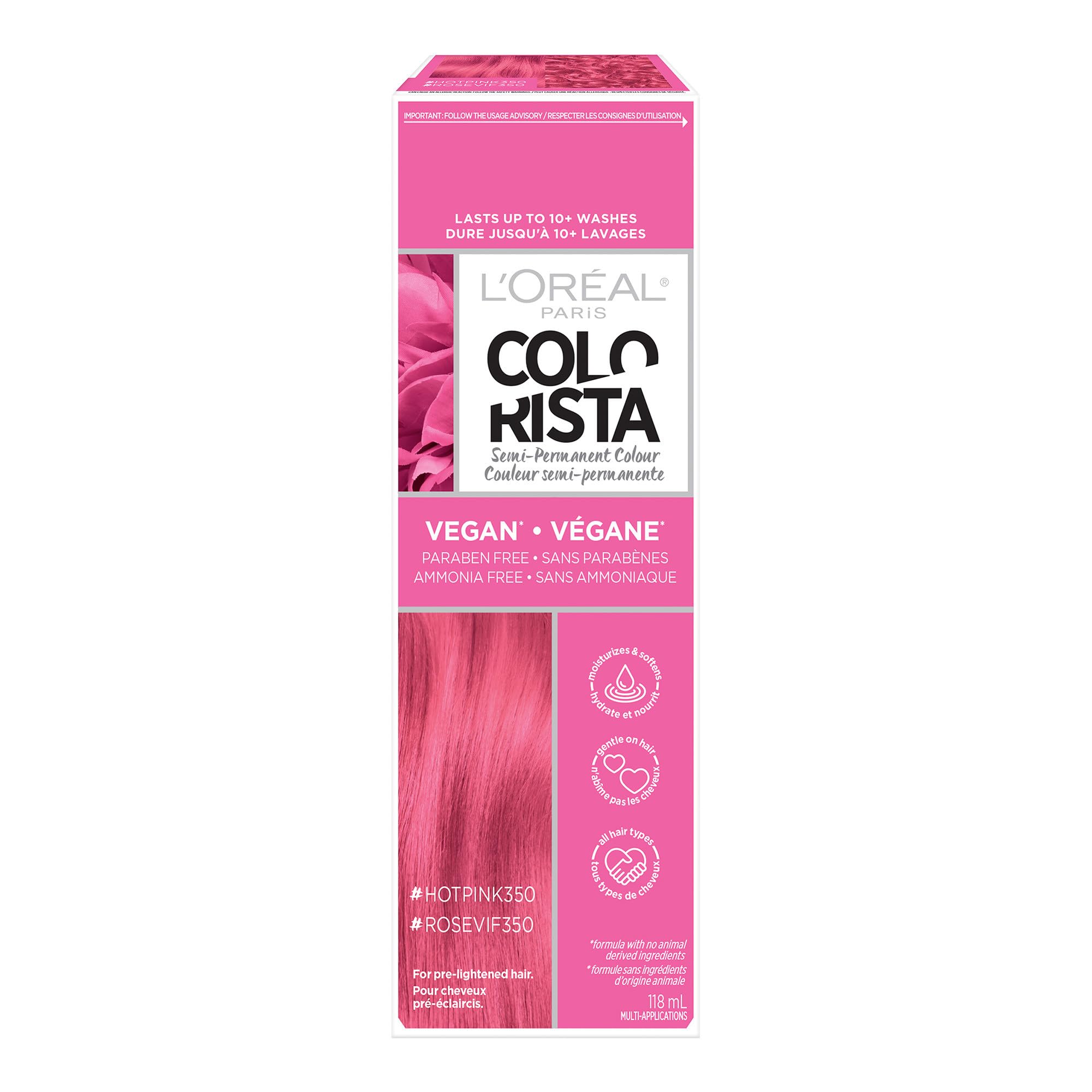 Tinte De Pelo L'oreal Paris Colorista Hot Pink Para Cabello Rubio - Venta Internacional.