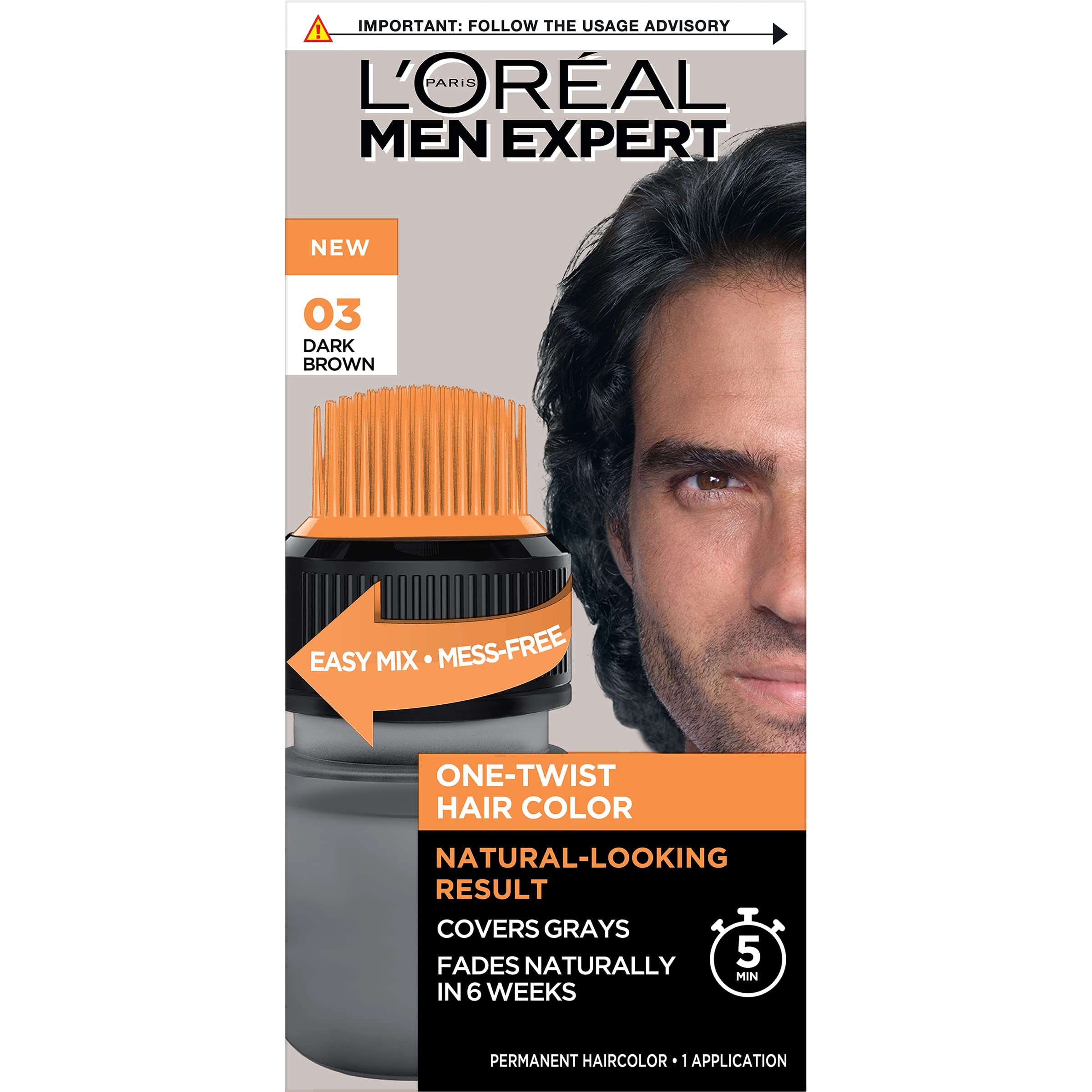 Foto 2 pulgar | Tinte Para El Cabello L'oréal Paris Men Expert Dark Brown 03, 1 Kit - Venta Internacional.
