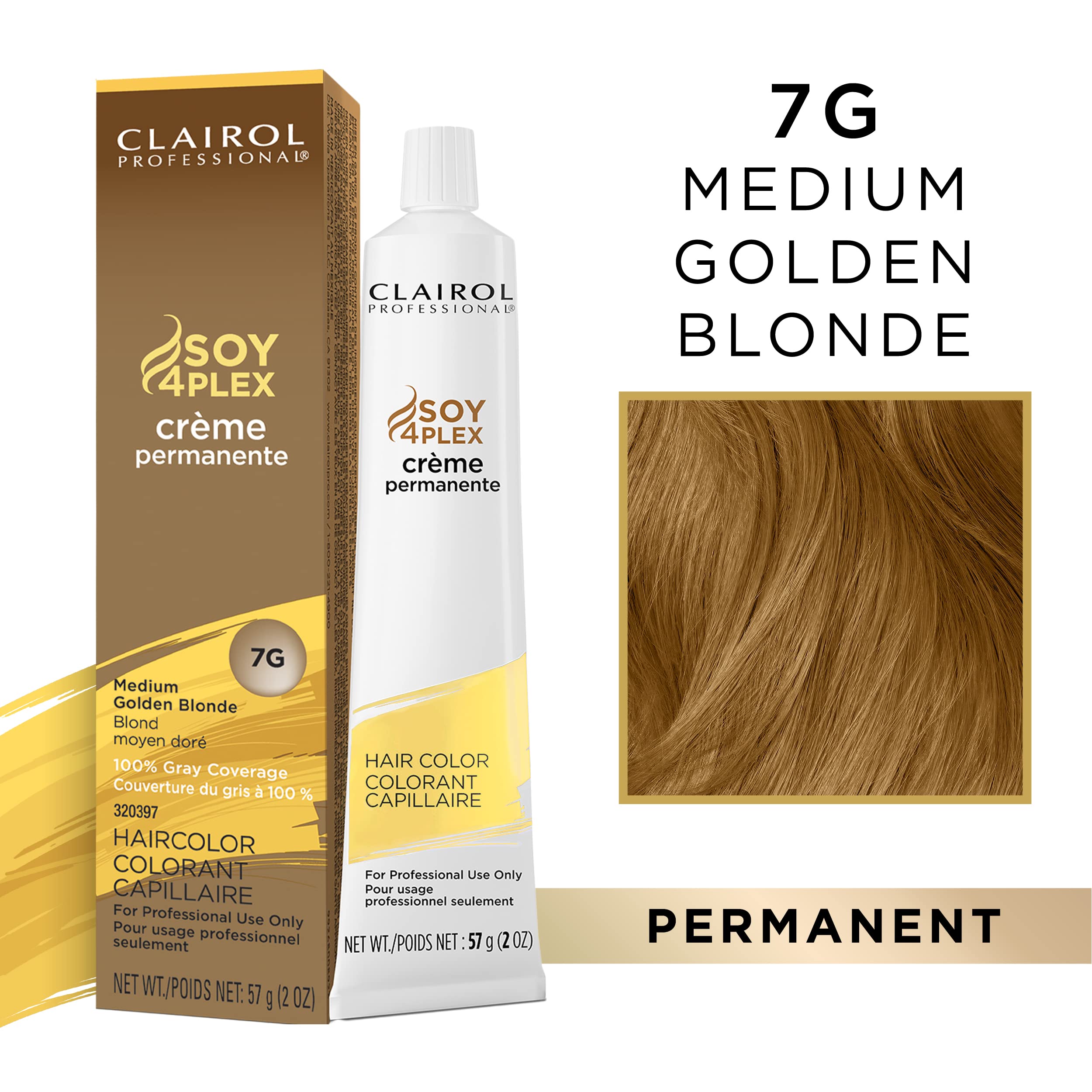 Foto 2 | Color De Cabello Clairol Professional Permanent Creme 7 G Med Gold Blonde - Venta Internacional.