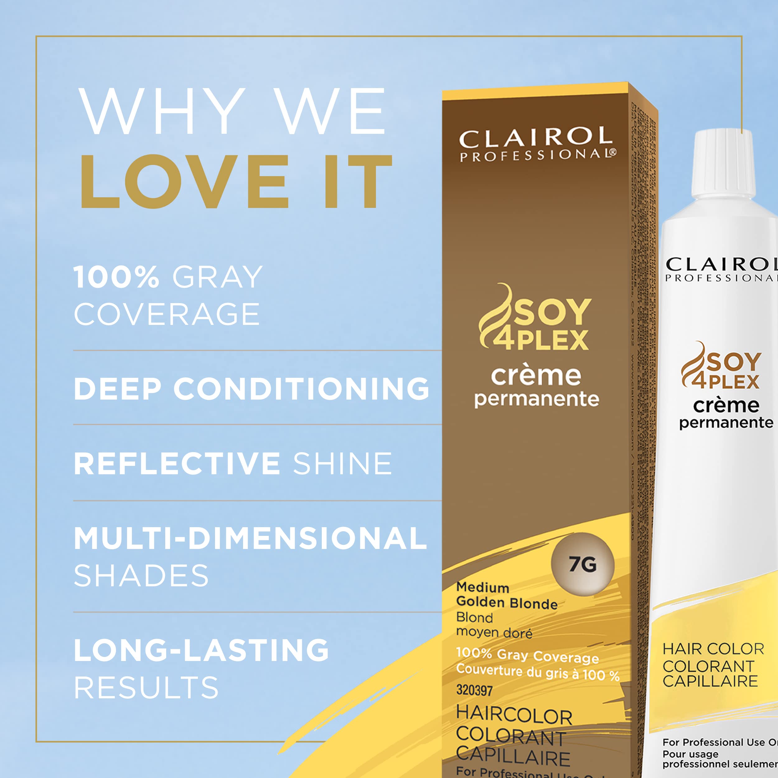 Foto 4 pulgar | Color De Cabello Clairol Professional Permanent Creme 7 G Med Gold Blonde - Venta Internacional.