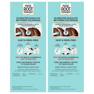 Foto 7 | Tinte De Pelo L'oréal Paris Root Rescue Dark Auburn Red 4r 2pk - Venta Internacional.