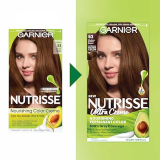 Foto 2 | Tinte Para El Cabello Garnier Nutrisse Nourishing Creme 53 Medium Golden Brown - Venta Internacional.