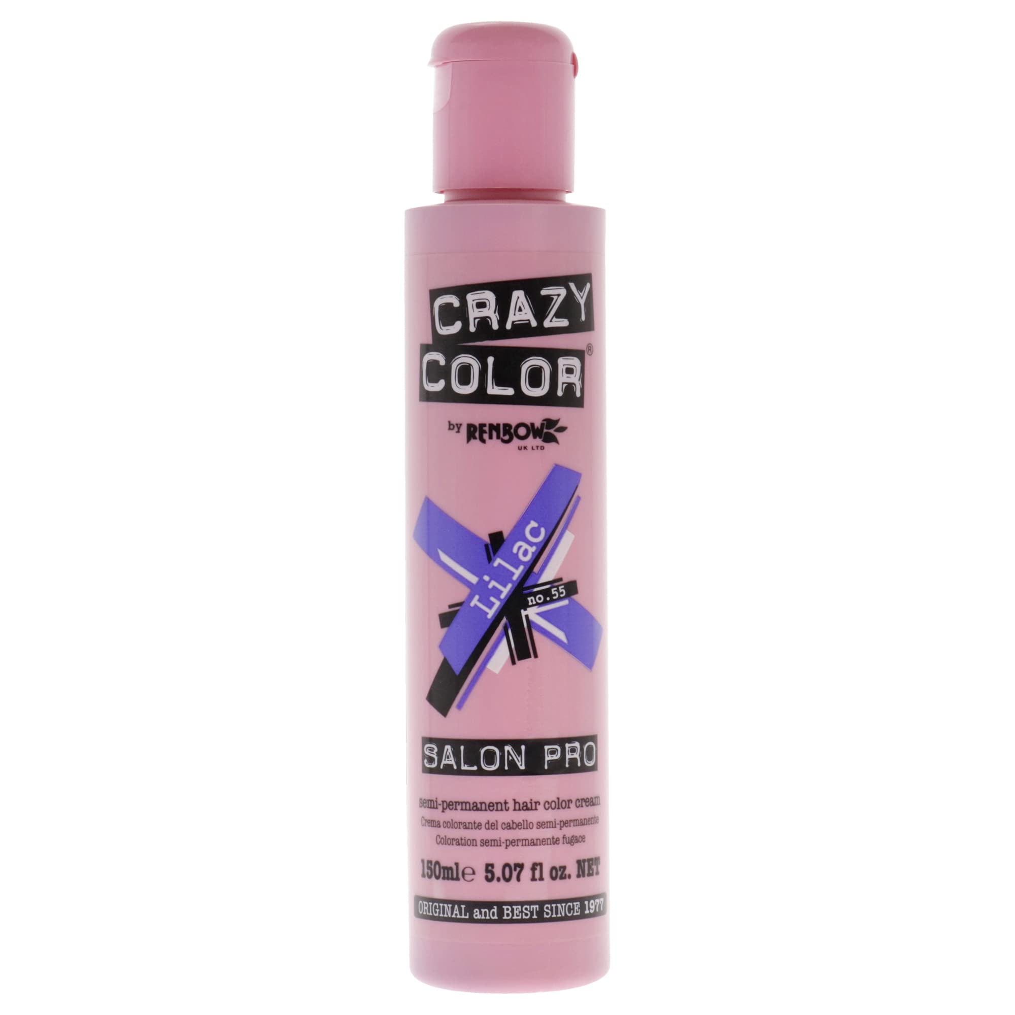 Tinte Para El Cabello Crazy Color Salon Pro Semipermanente, 150 Ml, 55 Lila - Venta Internacional.