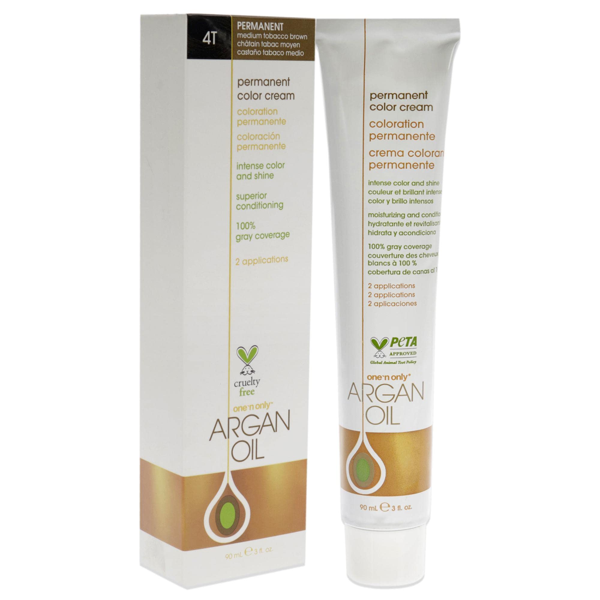 Foto 4 pulgar | Tinte De Pelo One 'n Only Con Aceite De Argán Permanente, 4t, Marrón Tabaco Medio - Venta Internacional.